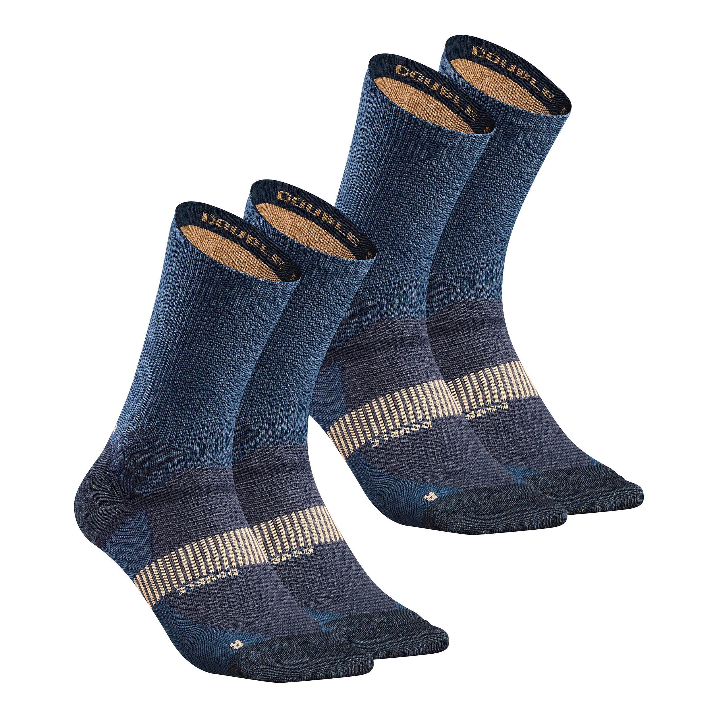 Hiking socks - Hike 520 Double High Navy x 2 pairs