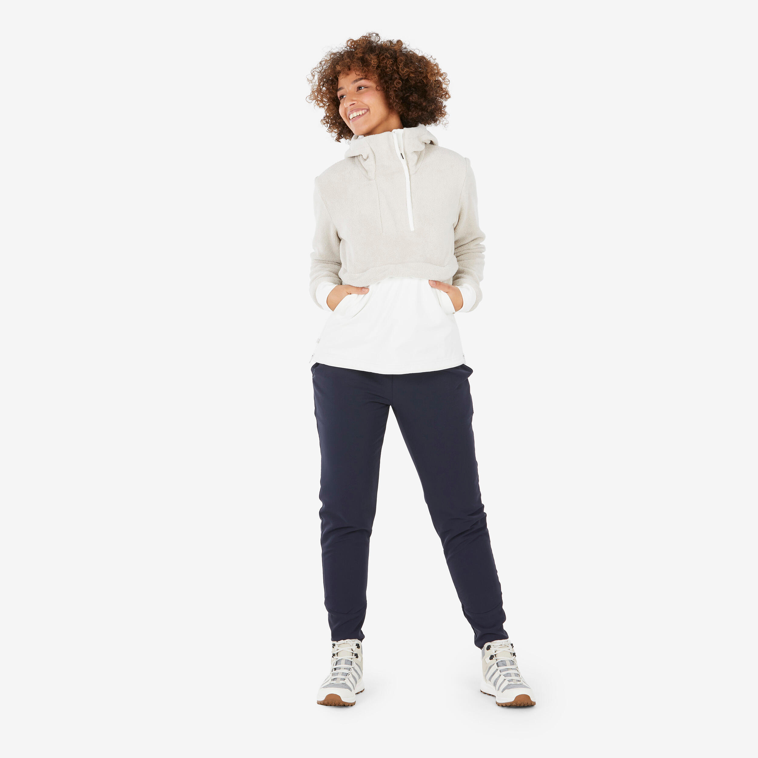 WOMEN’S WARM WATER-REPELLENT WALKING TROUSERS – SH500