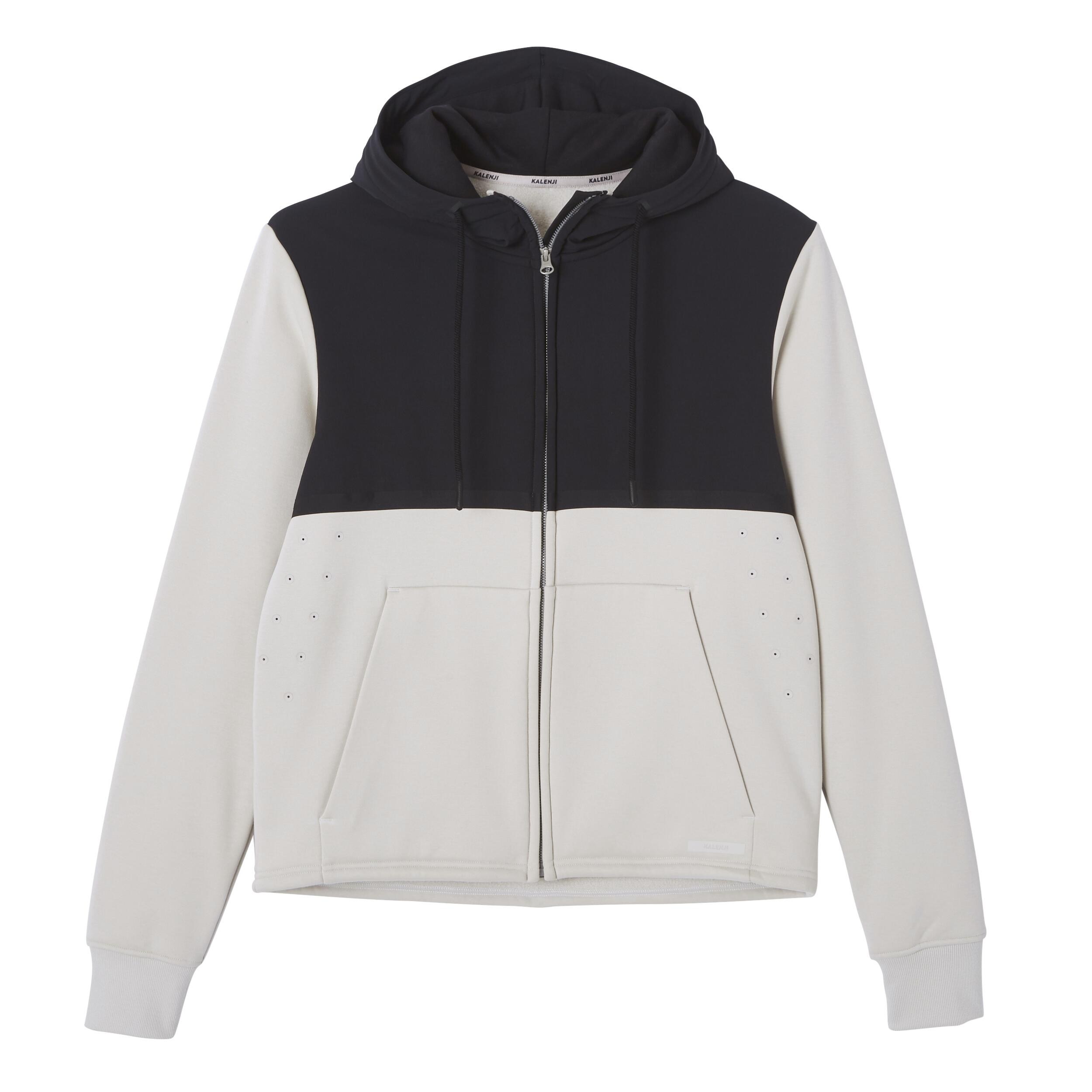 Kalenji Warm + Men's Running Hoodie - string beige