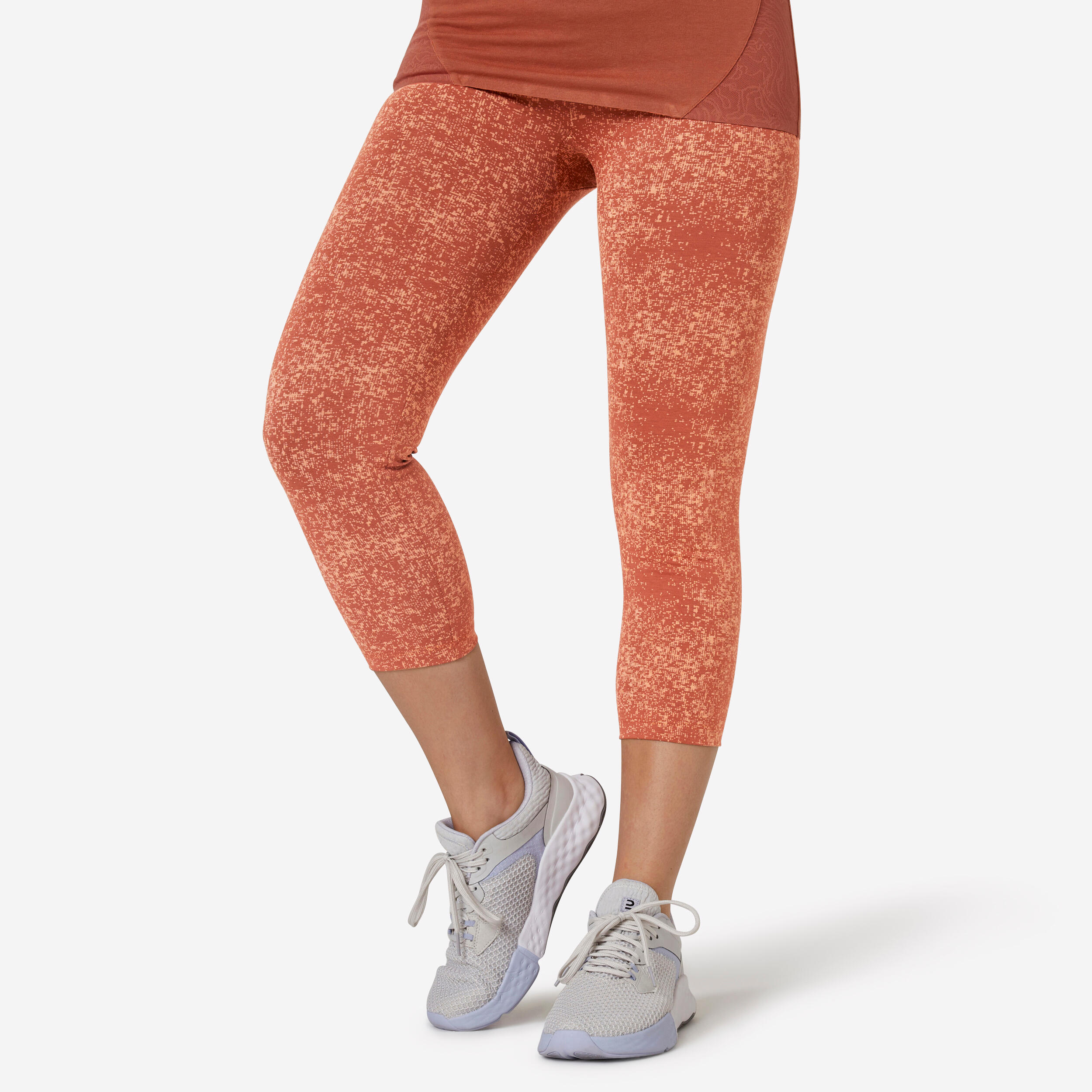 Cotton-Rich Shaping 7/8 Fitness Leggings 900 - Terracotta