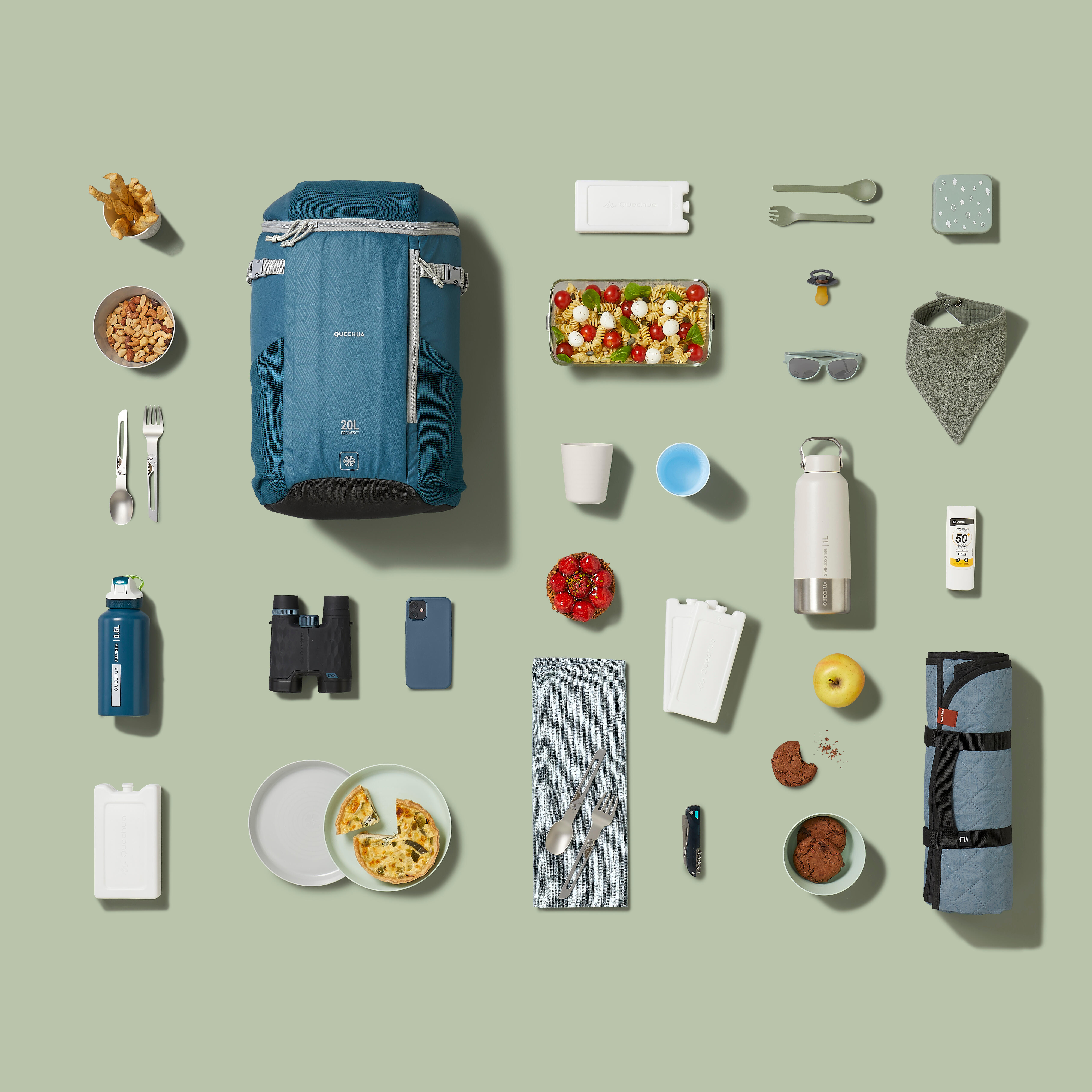 Quechua NH100 Ice Compact 20 L Cooler Backpack