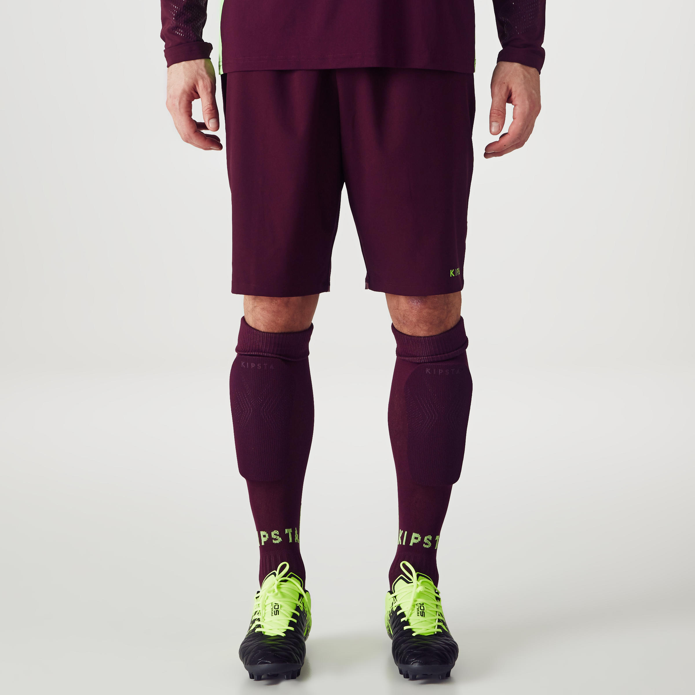 F500 Adults' Goalkeeper Football Shorts - Purple