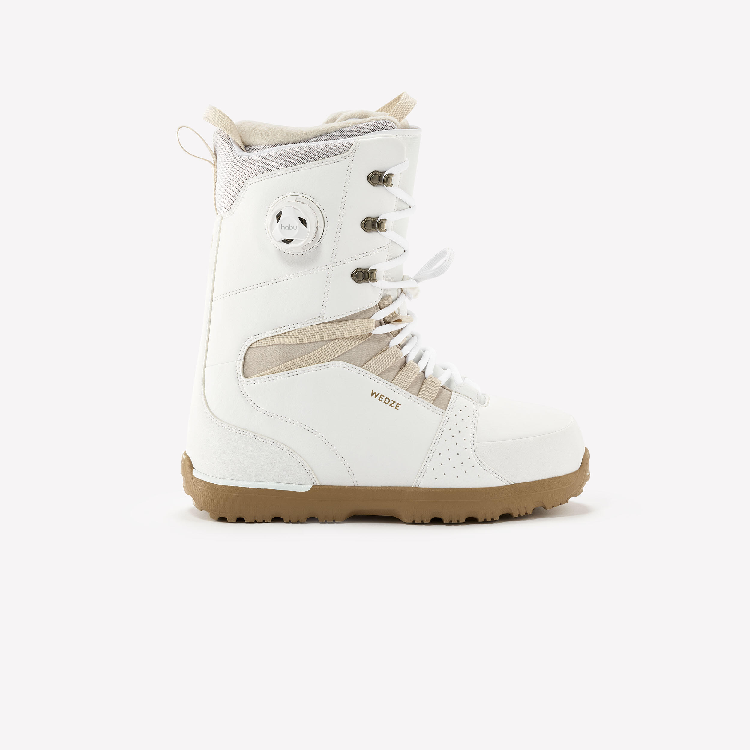 Women's hybrid snowboard boots  medium flex - Endzone white