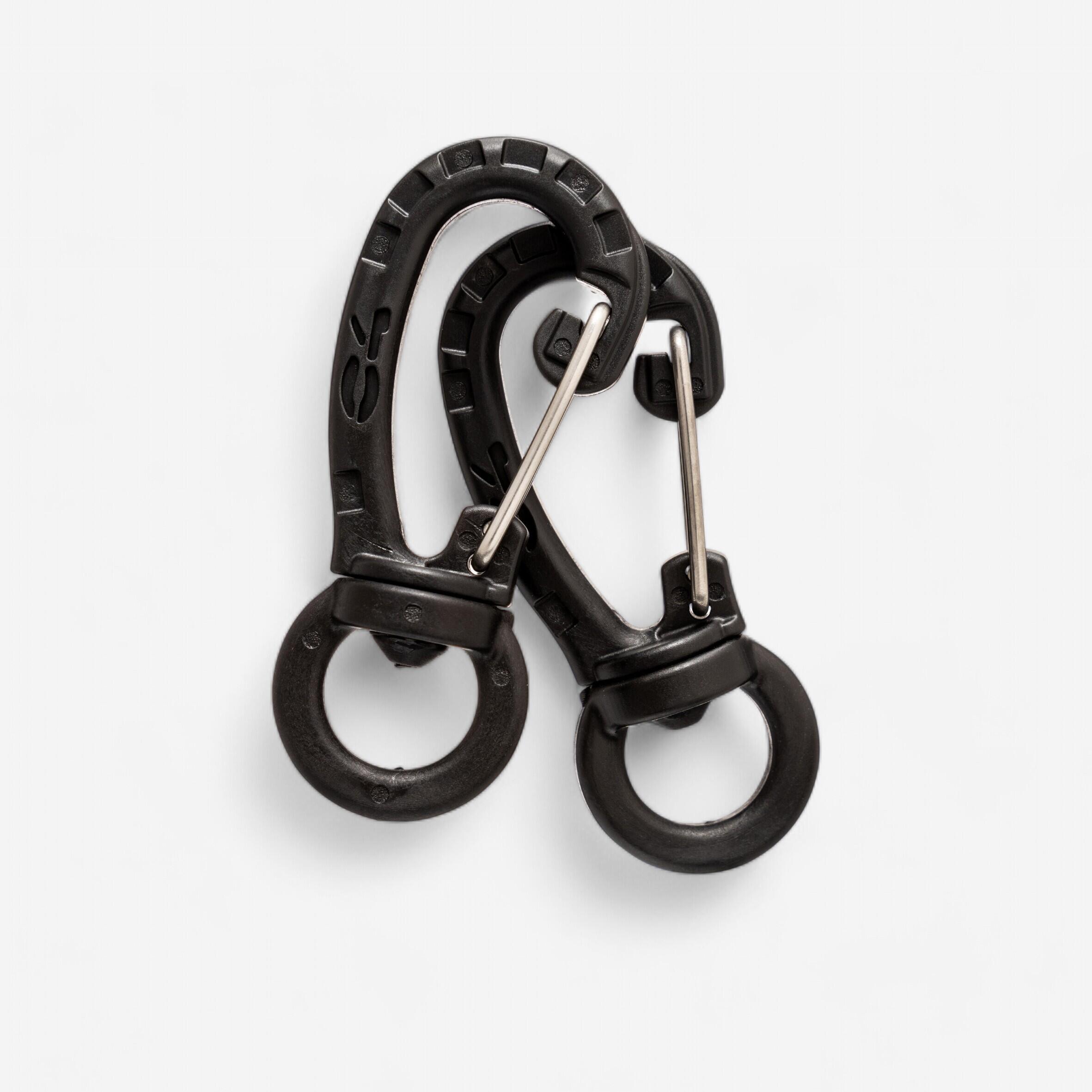 KIT 2 NYLON PIVOTING CARABINERS C4 CARBON FOR SPEARFISHING