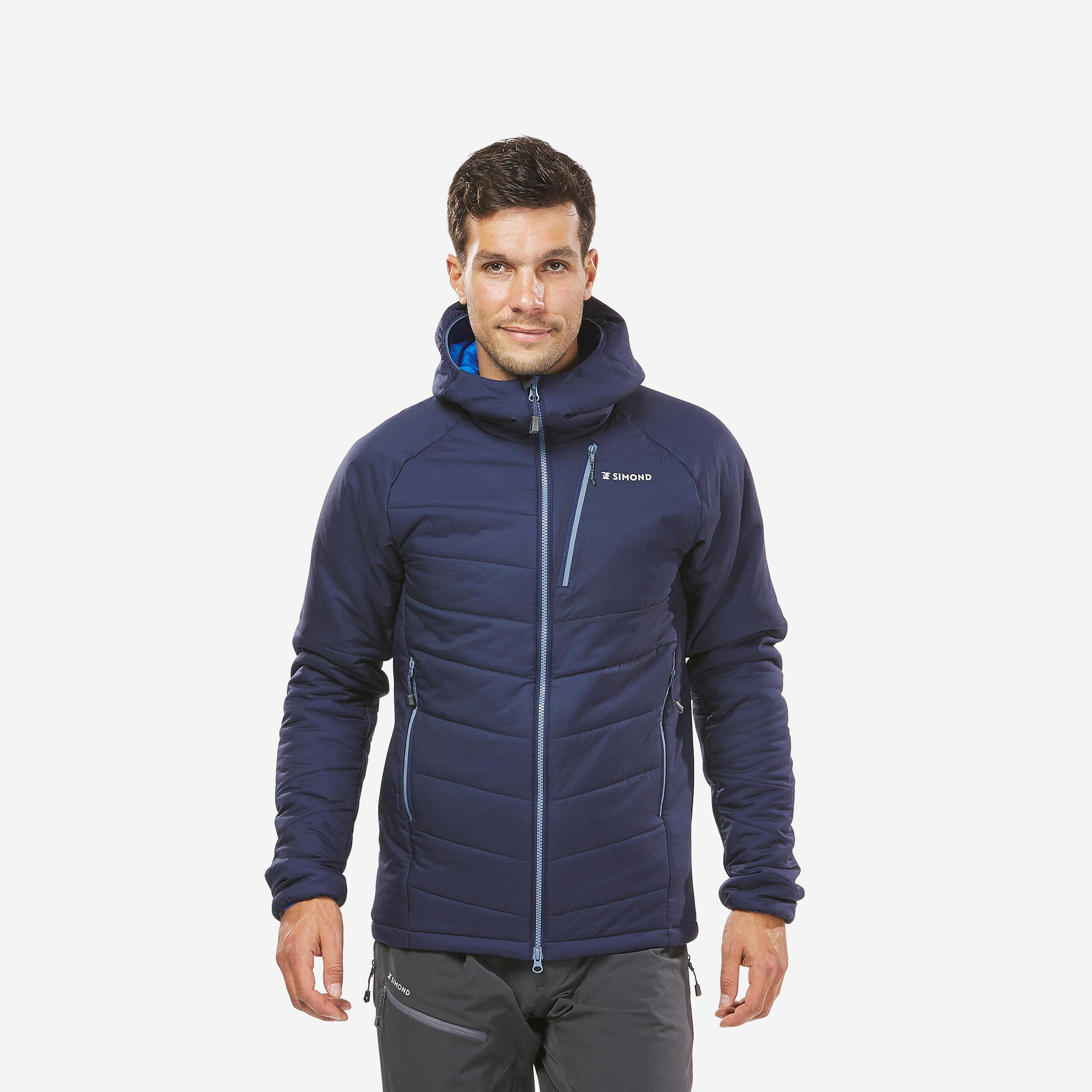 Men’s compressible padded mountaineering jacket  navy