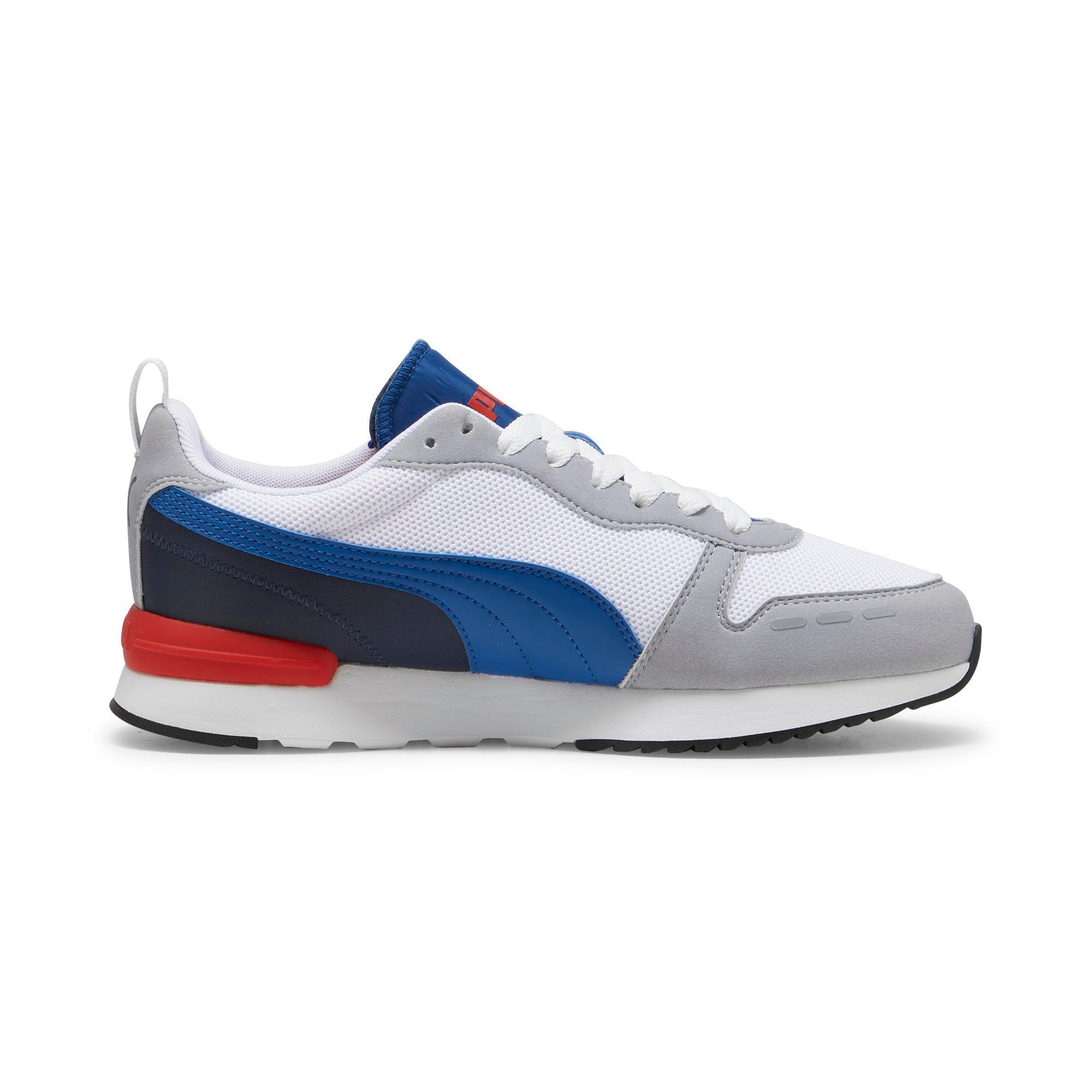 MEN'S PUMA R78 WALKING TRAINERS - BLUE RED