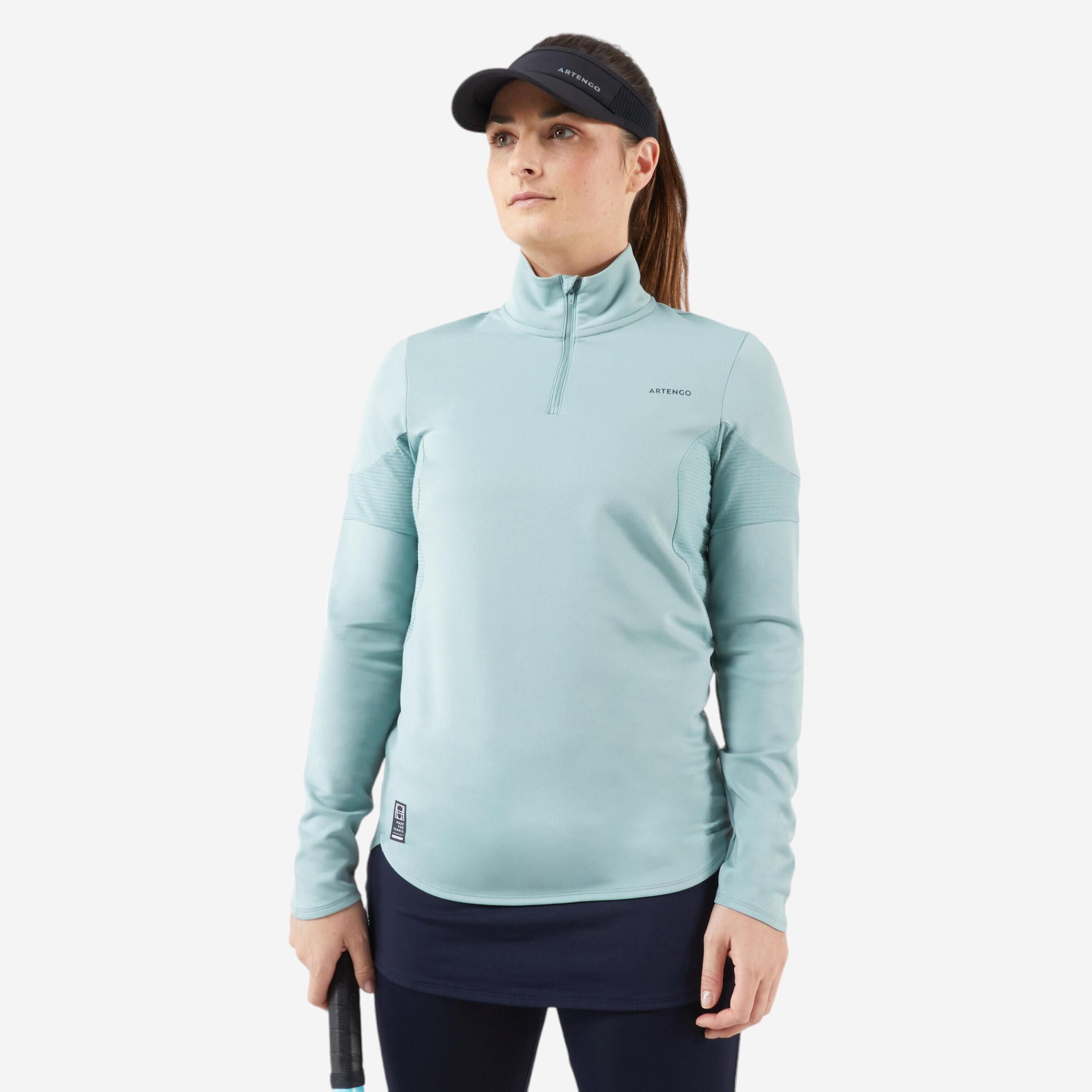 Women's Tennis Long-Sleeved Thermal T-Shirt TH 900 - Lovat Green
