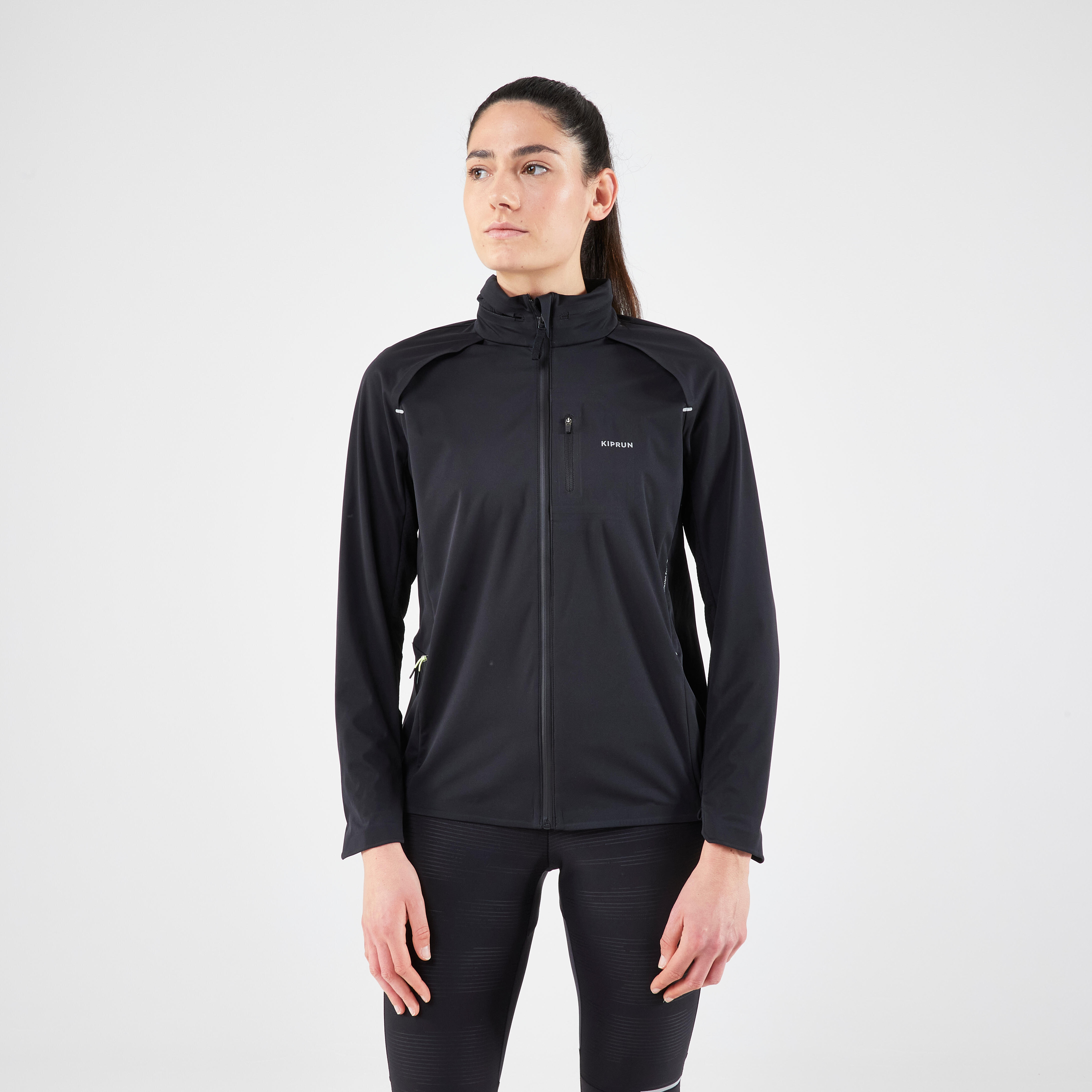 WOMEN'S WARM AND REGUL KIPRUN RUN 900 RUNNING JACKET - BLACK