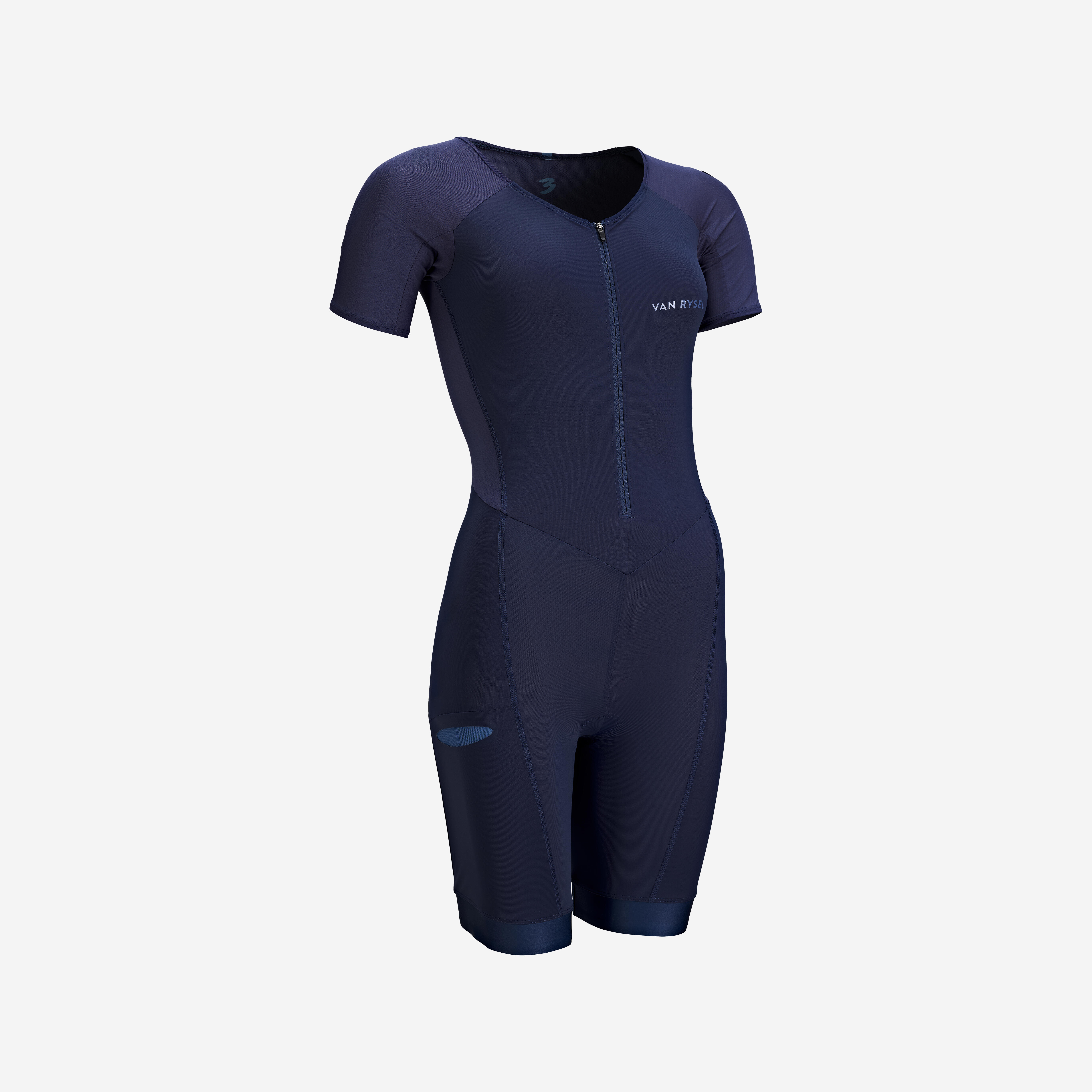 WOMEN'S SHORT-SLEEVED SD TRIATHLON TRISUIT - NAVY
