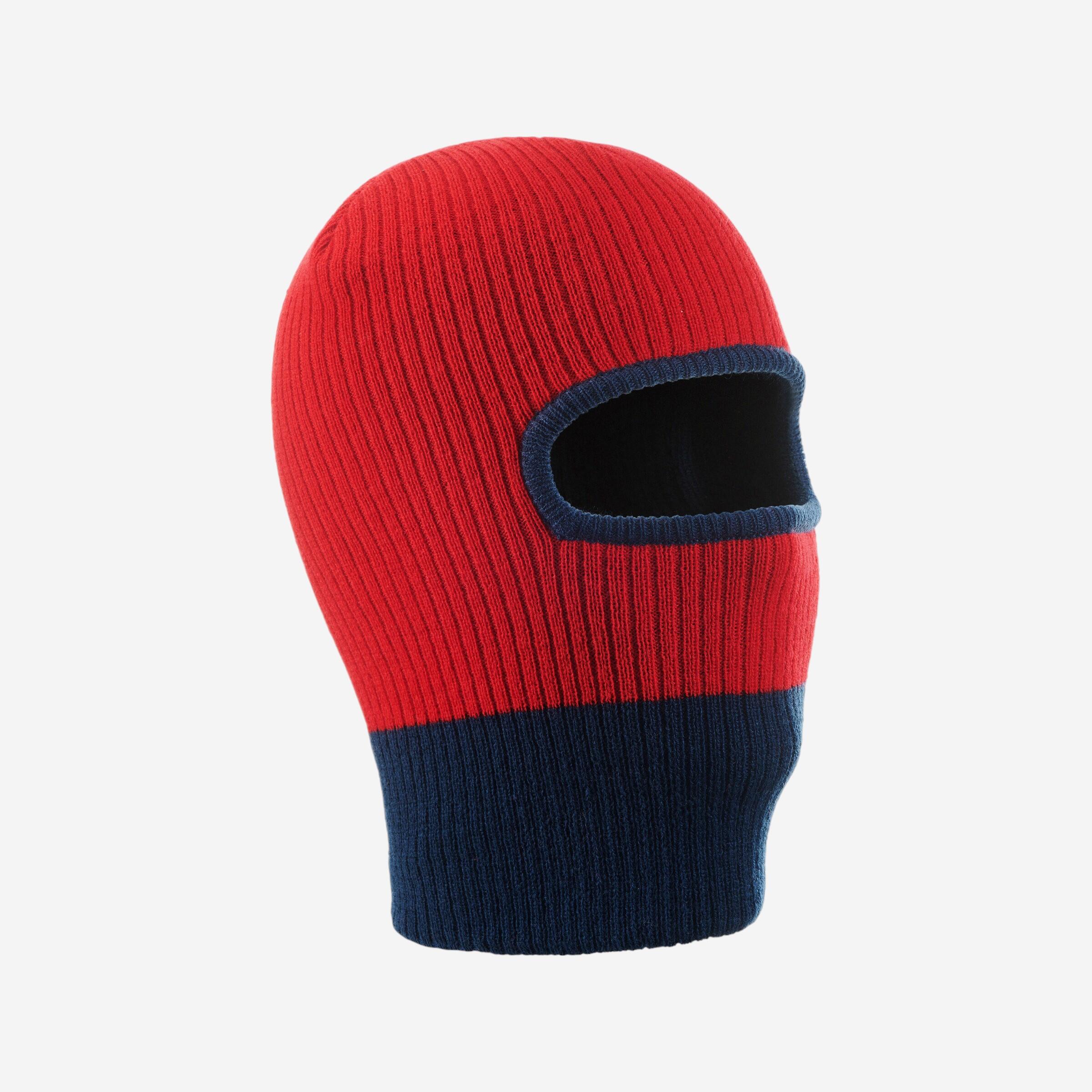 KIDS’ KNITTED SKI BALACLAVA - RED BLUE
