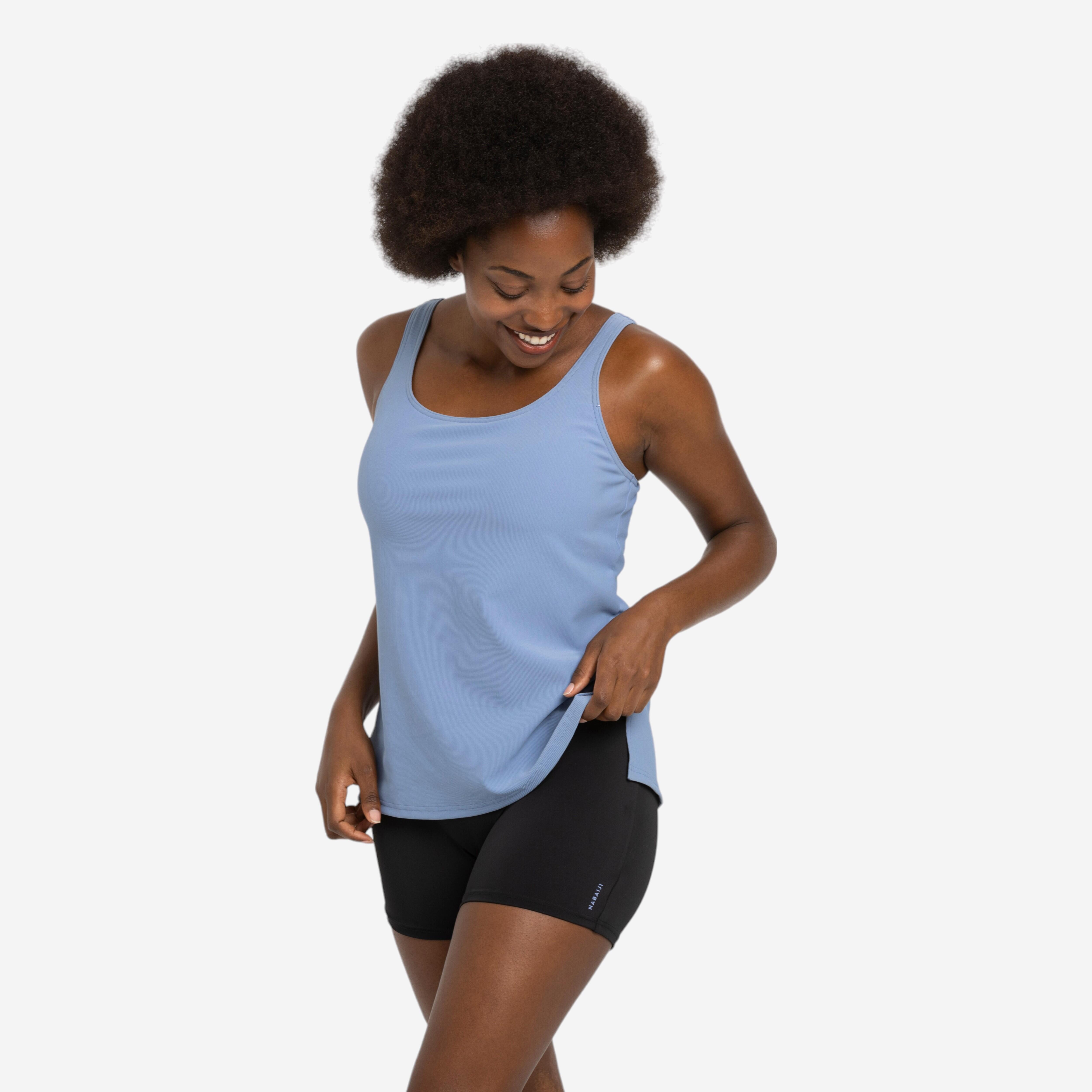 Women's one-piece swimsuit Tankini shorty Heva Tetia blue