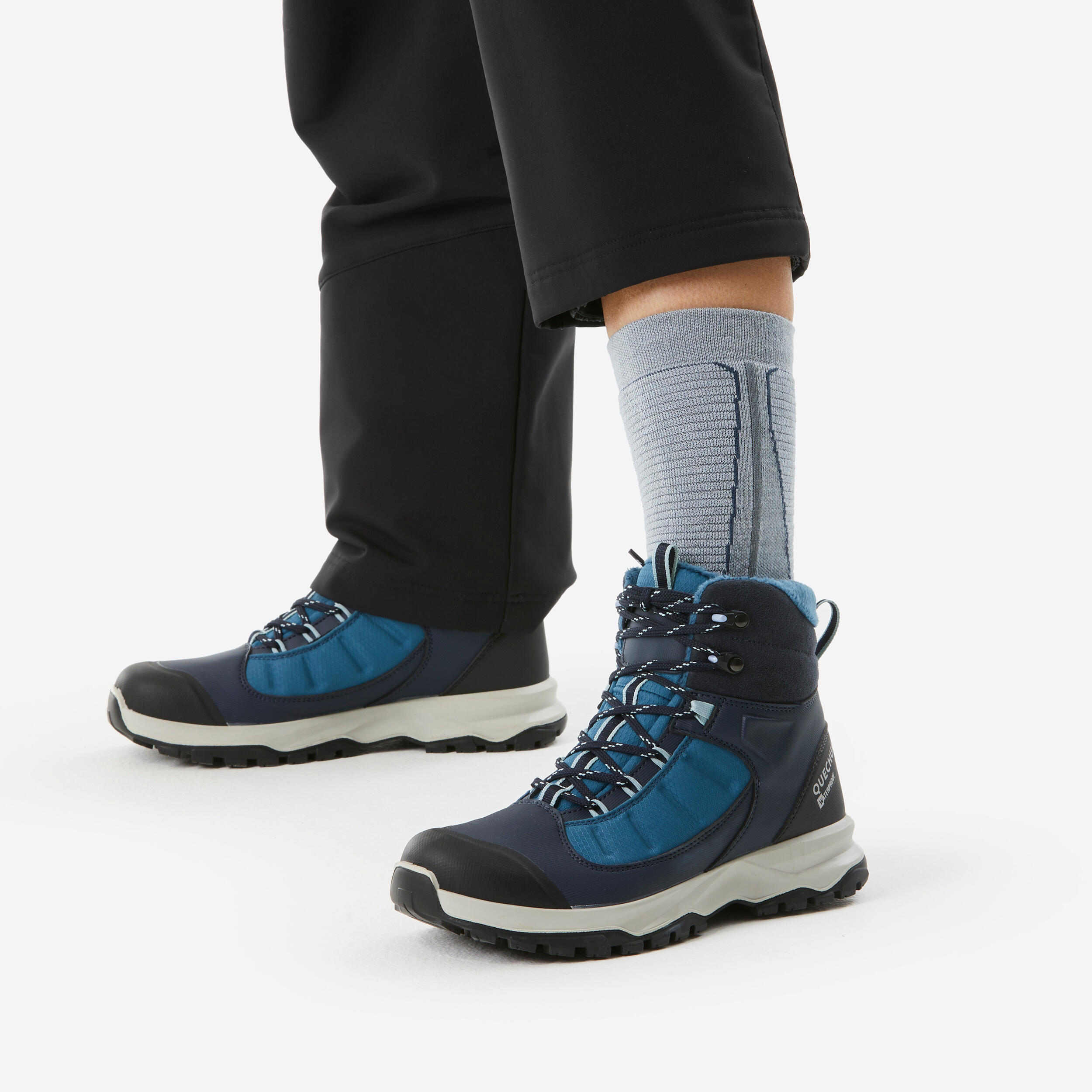 Warm Hiking Socks - SH500 MOUNTAIN MID - 2 Pairs