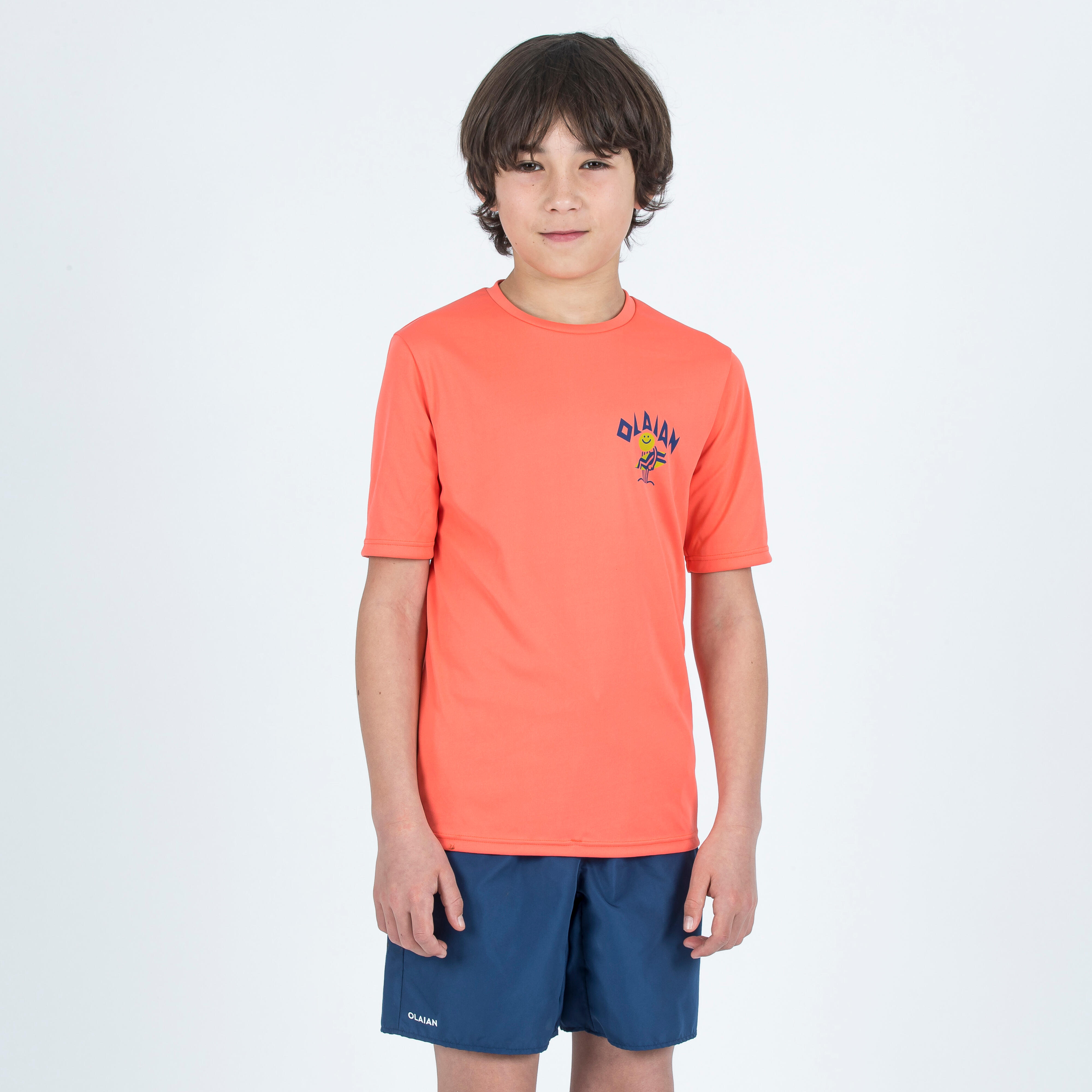 Kid's short-sleeved anti-UV T-Shirt - 100 Graph orange