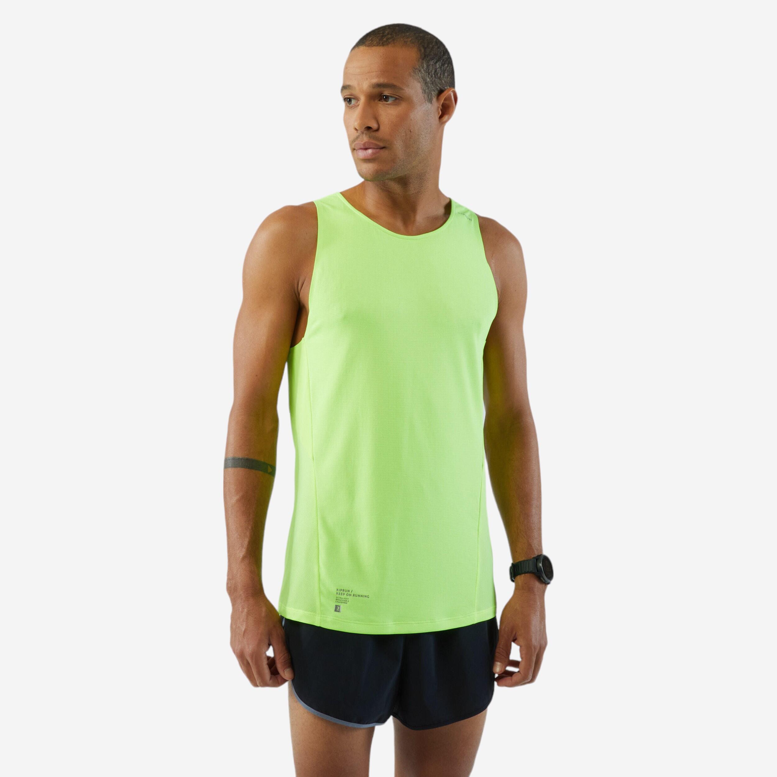 KIPRUN MEN'S BREATHABLE RUNNING TANK TOP - YELLOW