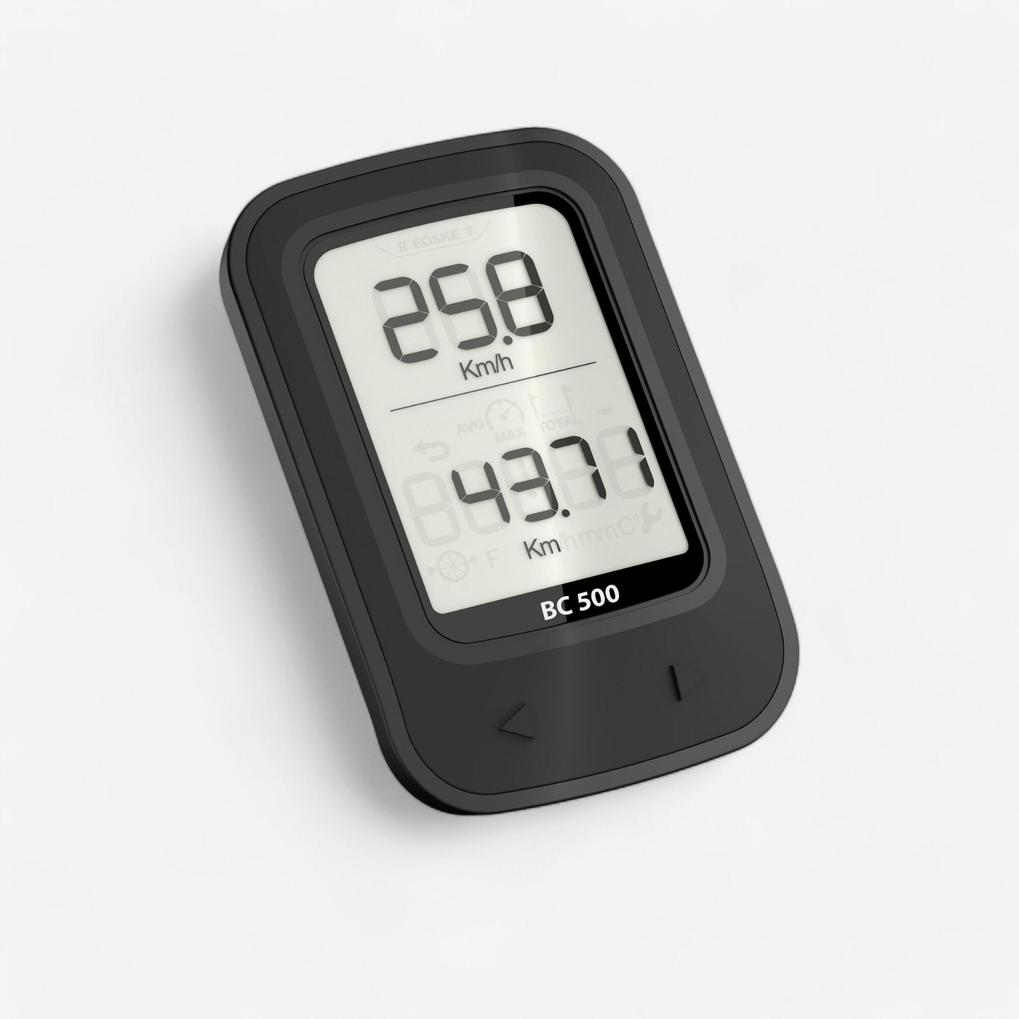 Wireless Bike Cyclometer Van Rysel 500 - Black