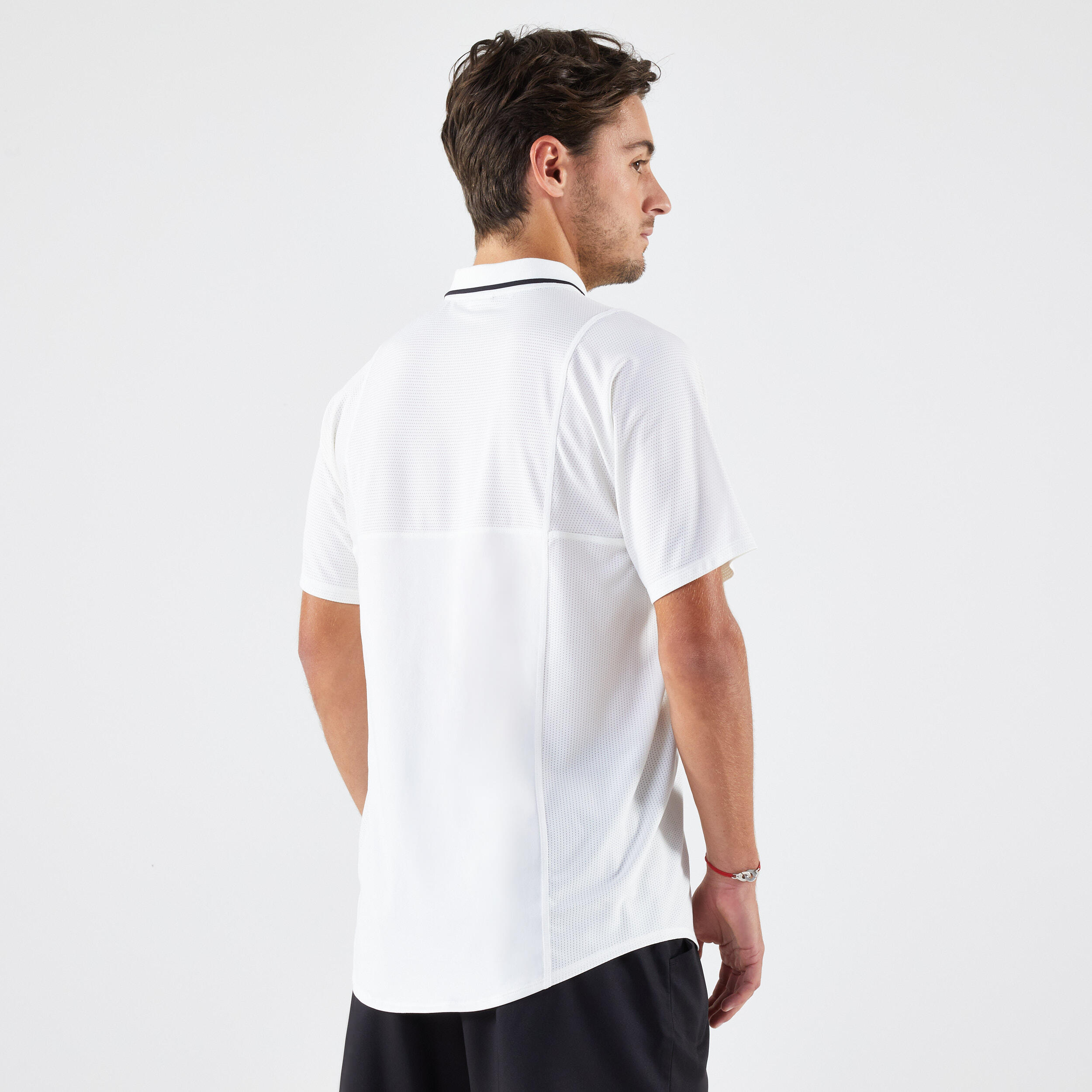 Men's Short-Sleeved Tennis Polo Shirt Dry - White