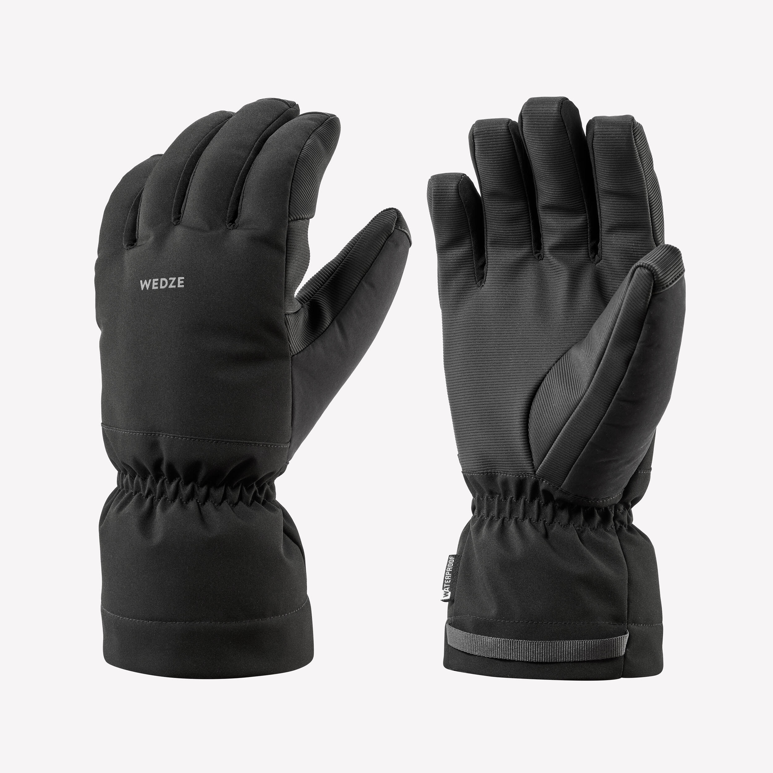 Adult Warm Ski Gloves 500 - Black