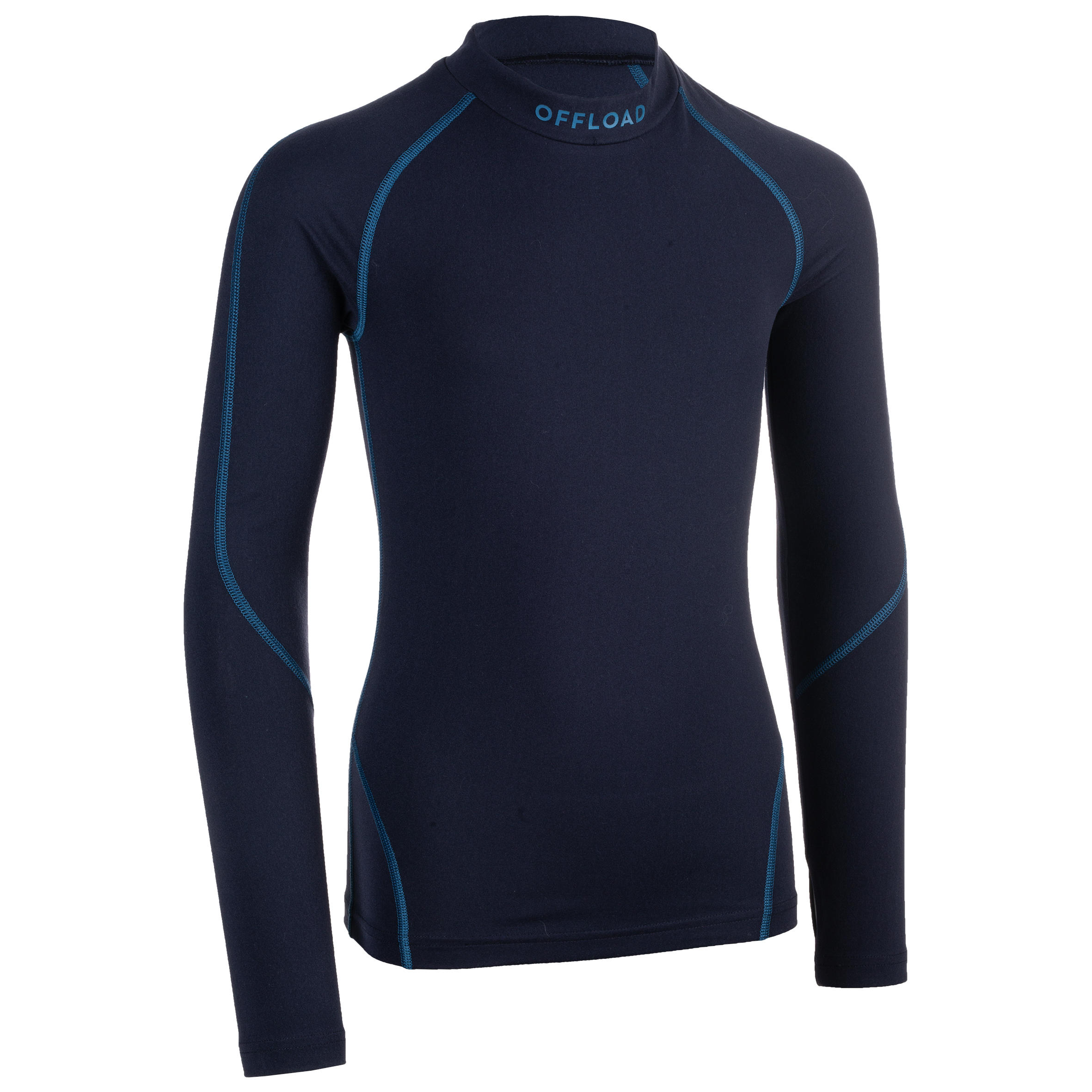 R500JR Kids' Rugby Long-Sleeved Base Layer - Blue