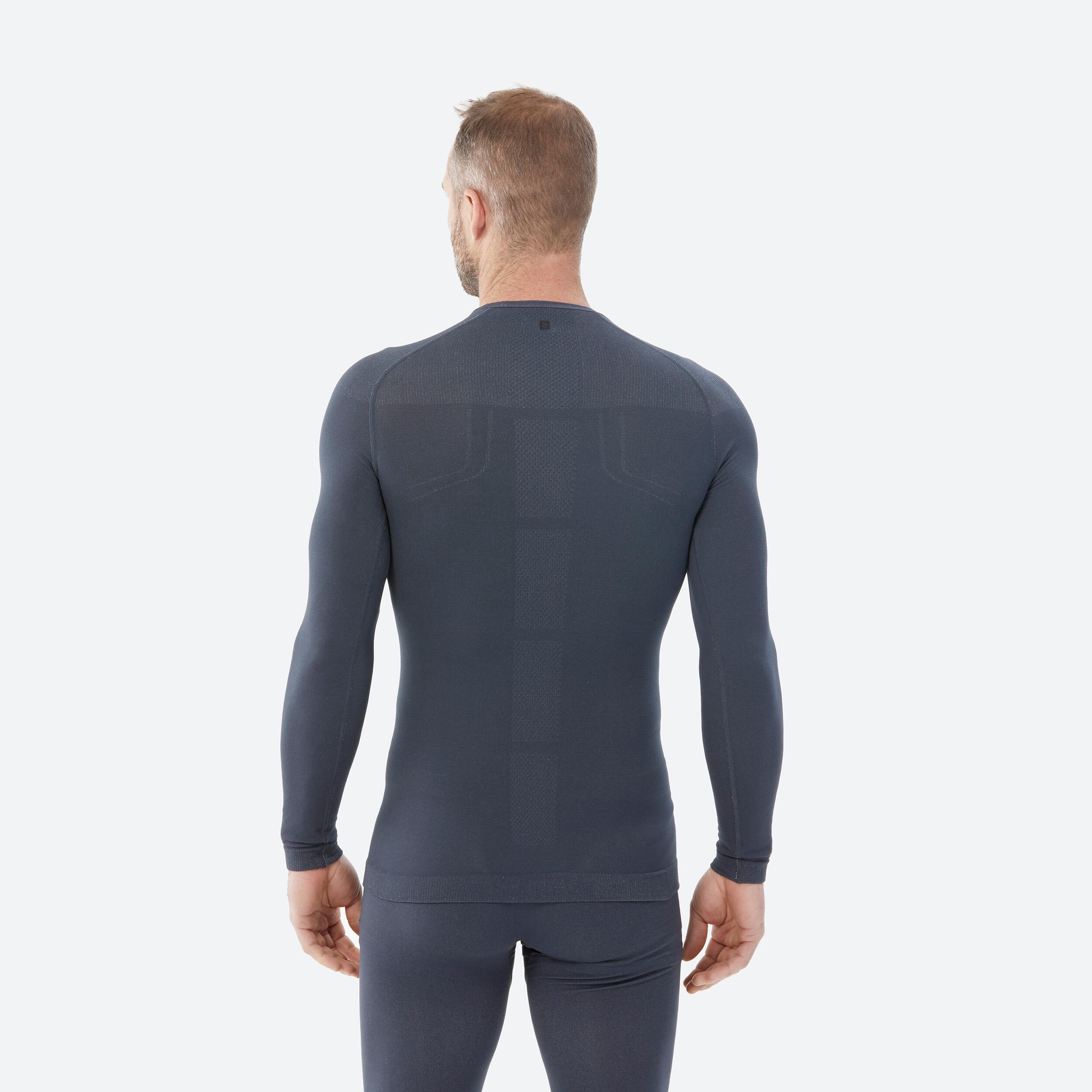 Men's BL 100 thermal base layer seamless ski top - grey