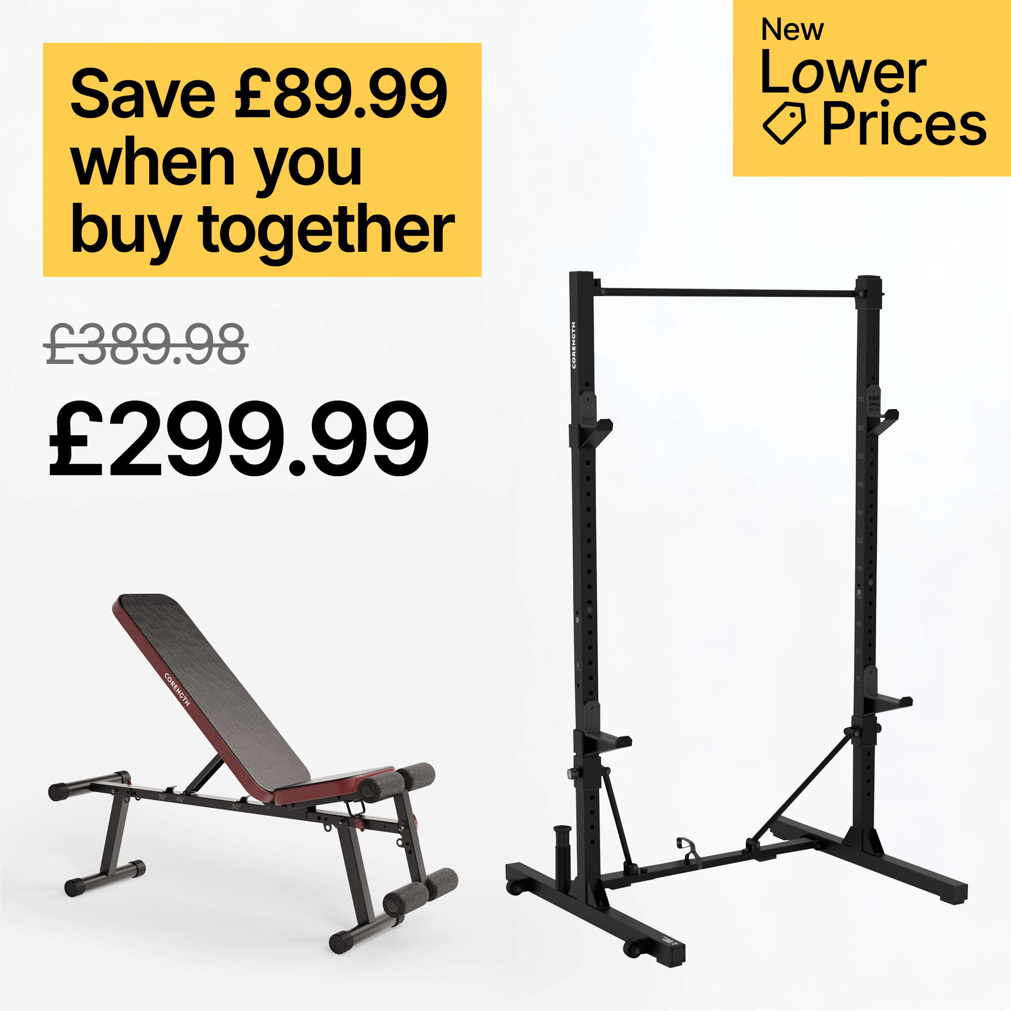 Fold-Down Incline Weights Bench with Leg Bar 500 Fold