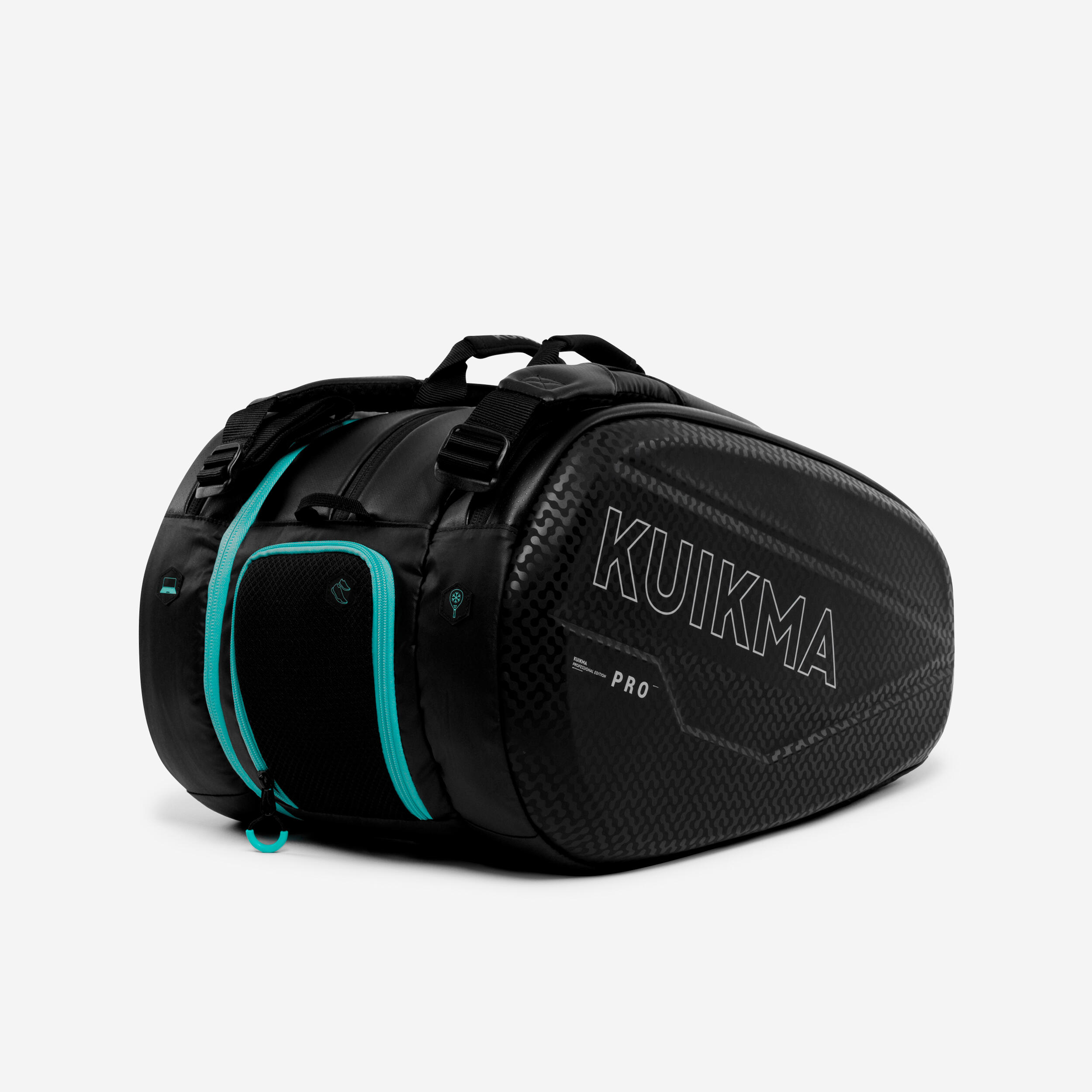Isothermal Padel Bag 46L-54L Kuikma Pro - Black/Turquoise