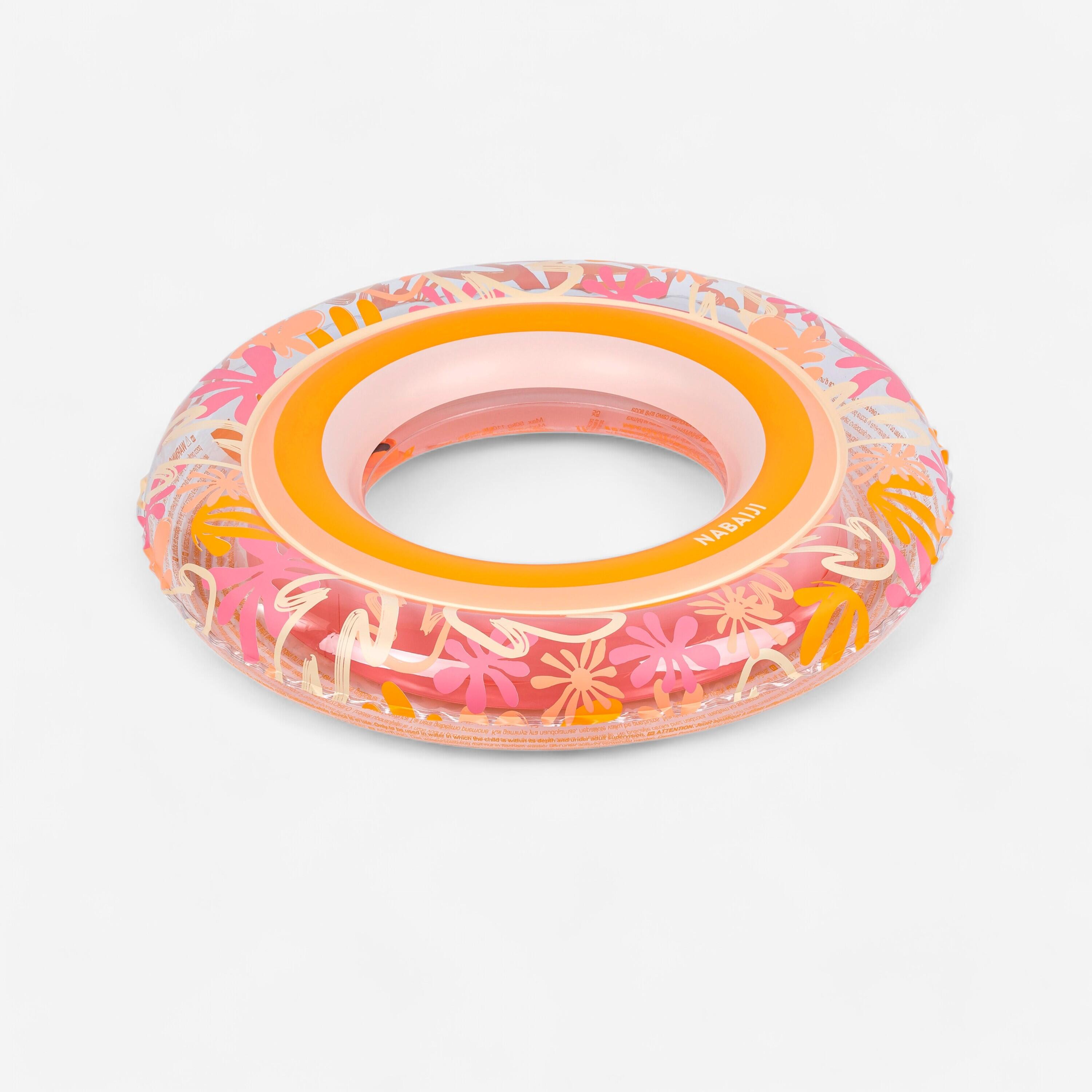 Inflatable pool ring 65 cm PINK SEAWEED