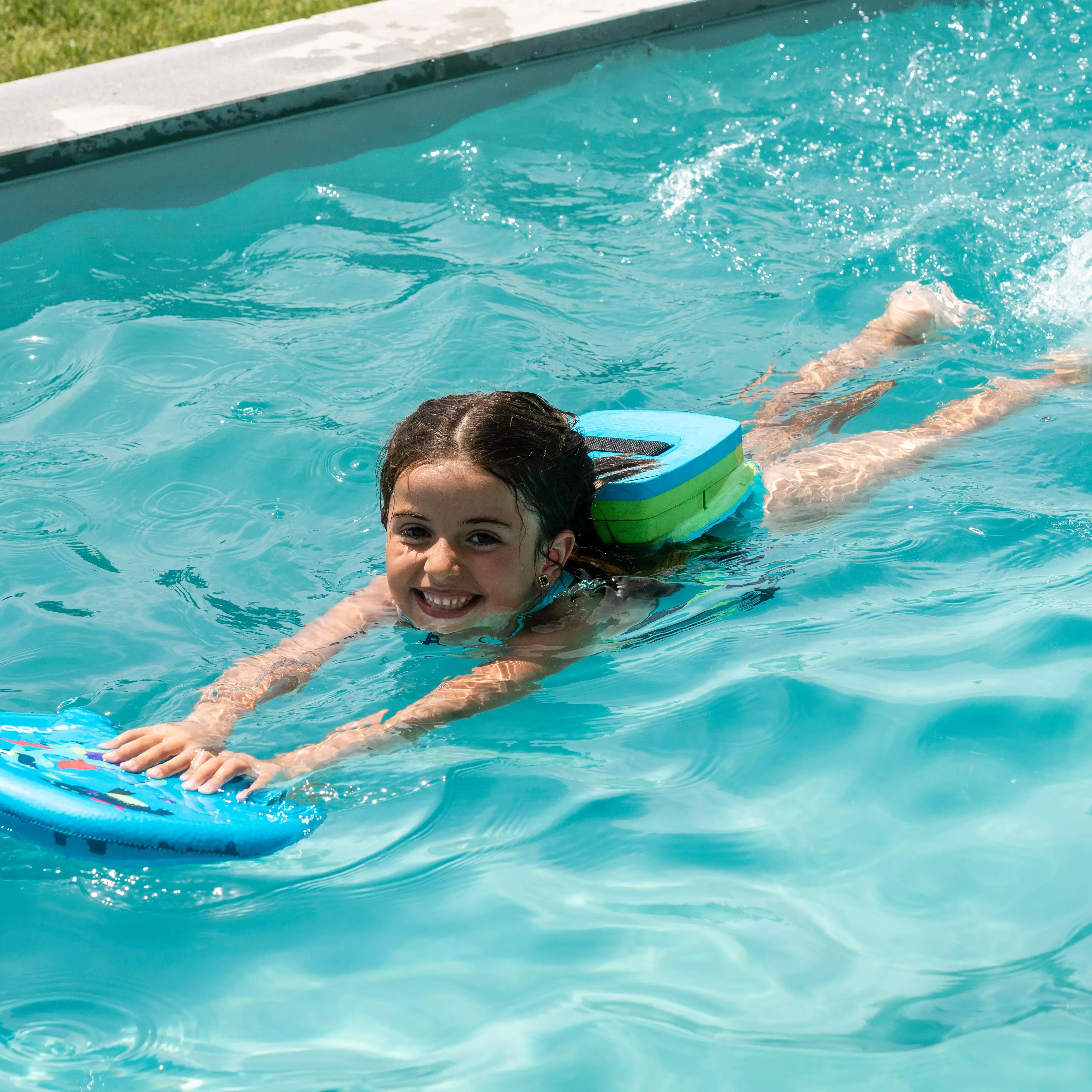 Blue green swimming belt 15-30 kg with removable float