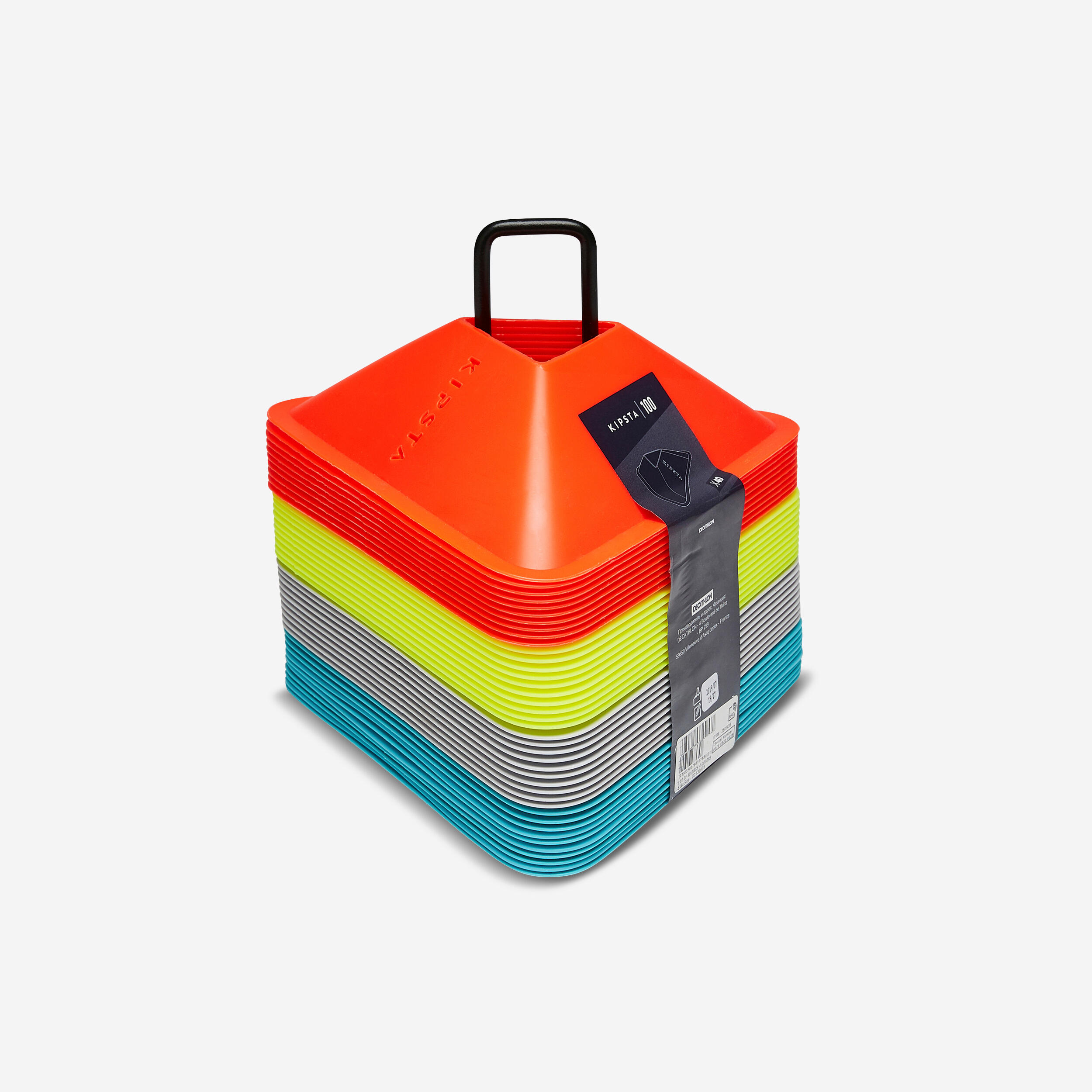 Essential Pack Of 40 Flat Markers - 4 Colours (Yellow  Orange  Grey  Blue)