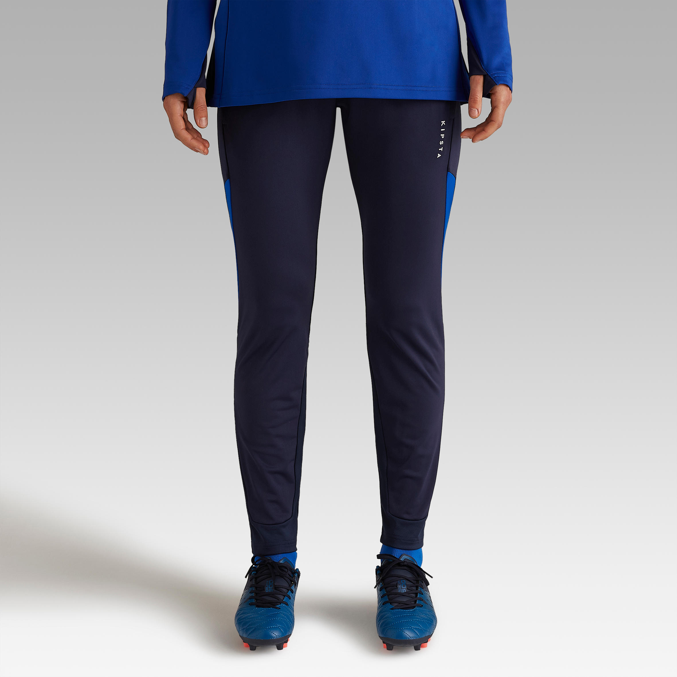 T500 Women's Football Training Bottoms - Blue
