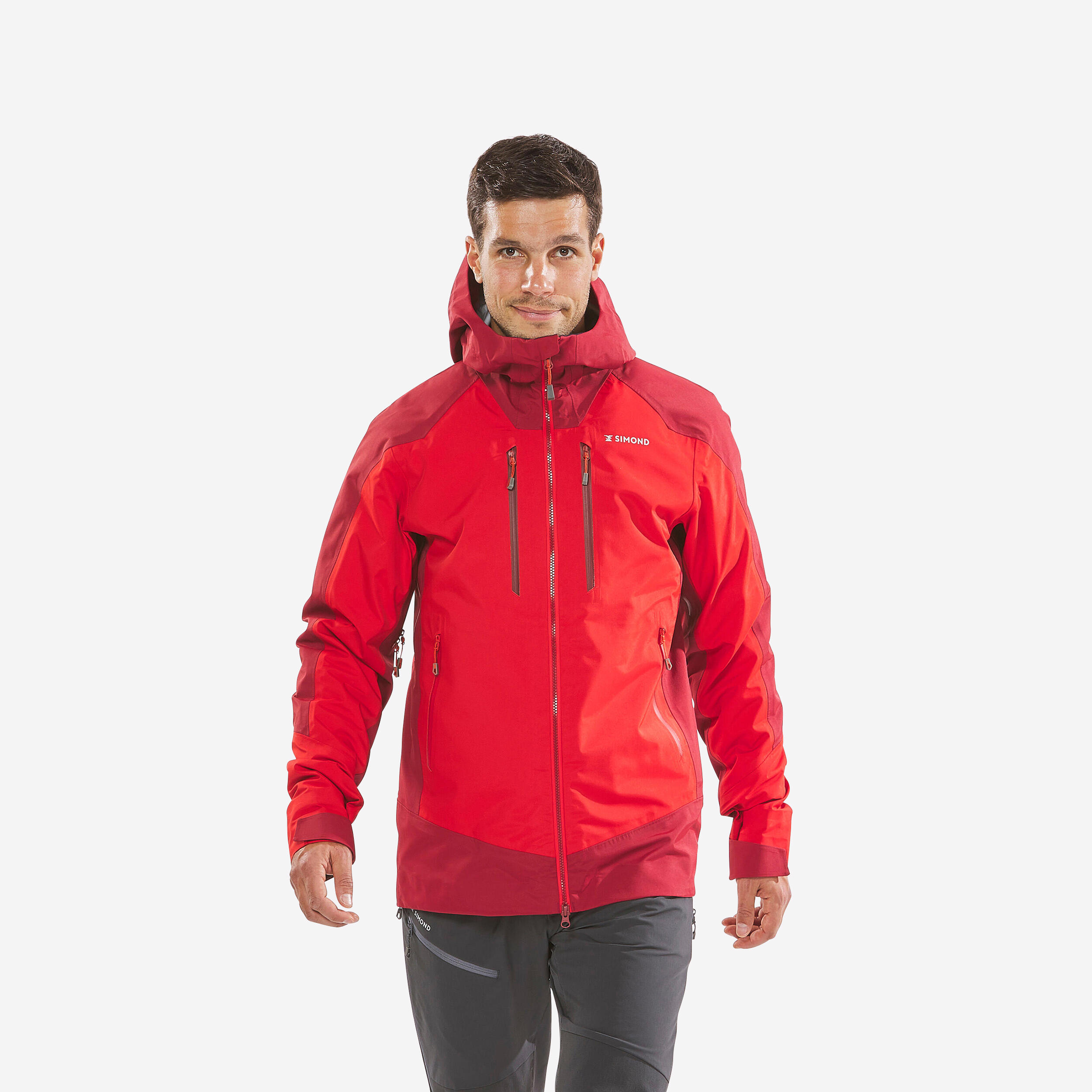 Men’s waterproof durable mountaineering jacket  red