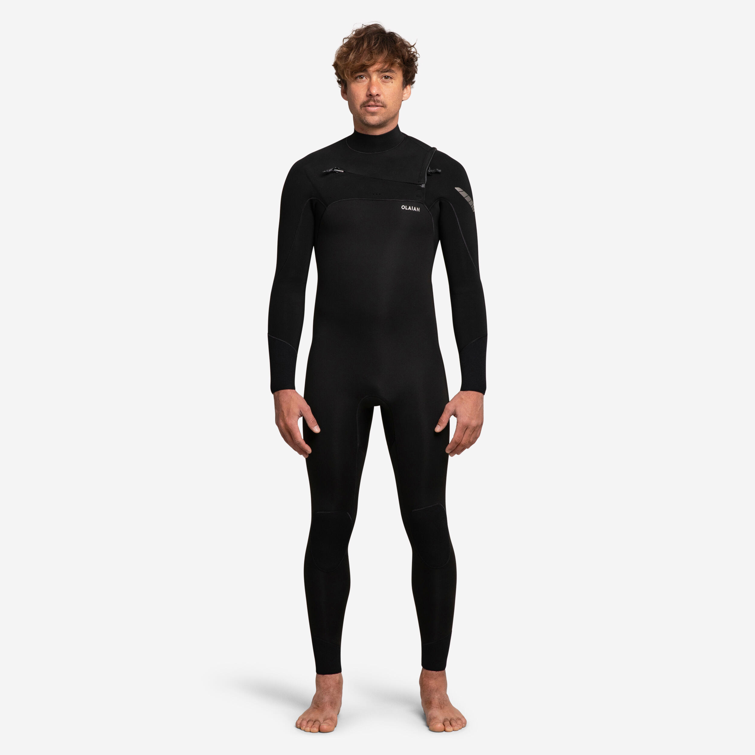 Men's surfing 4/3 mm neoprene wetsuit - 900 black