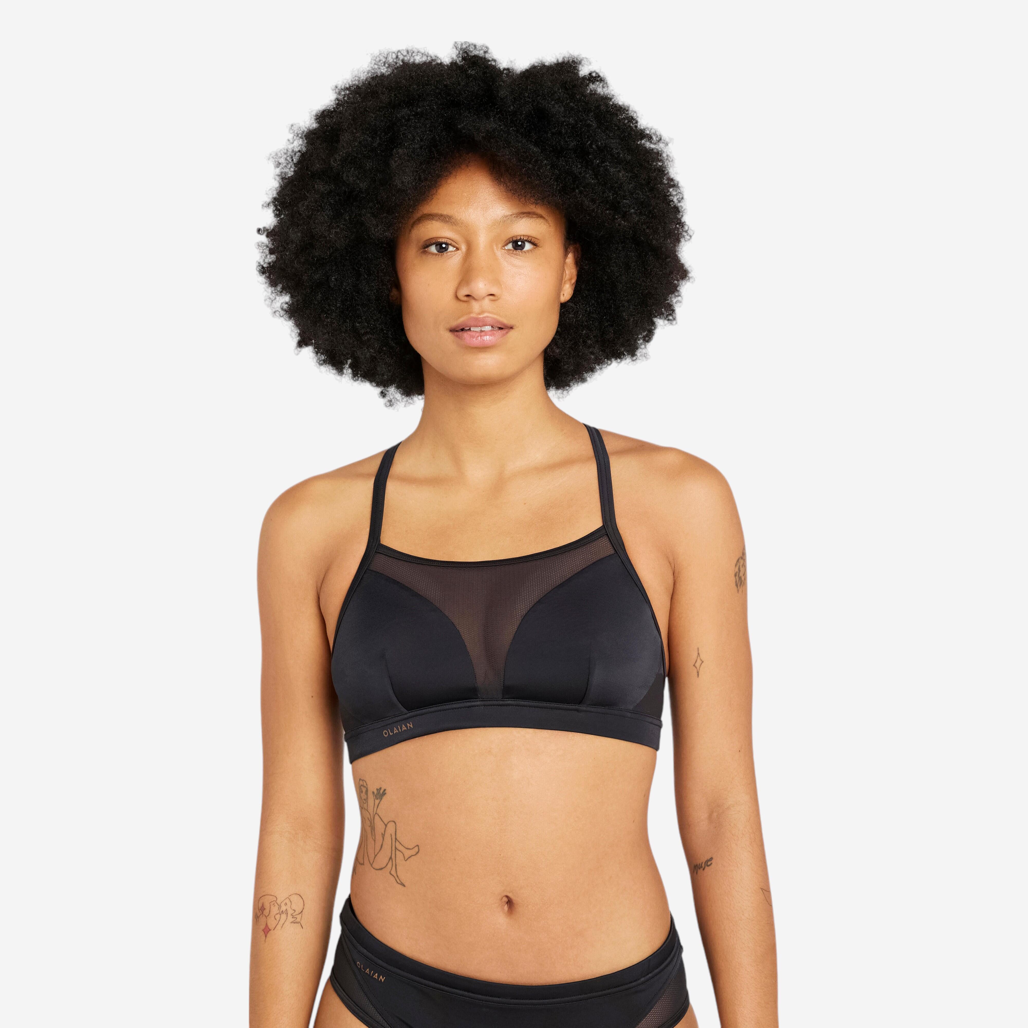 Women's bralette bikini top - Elise black