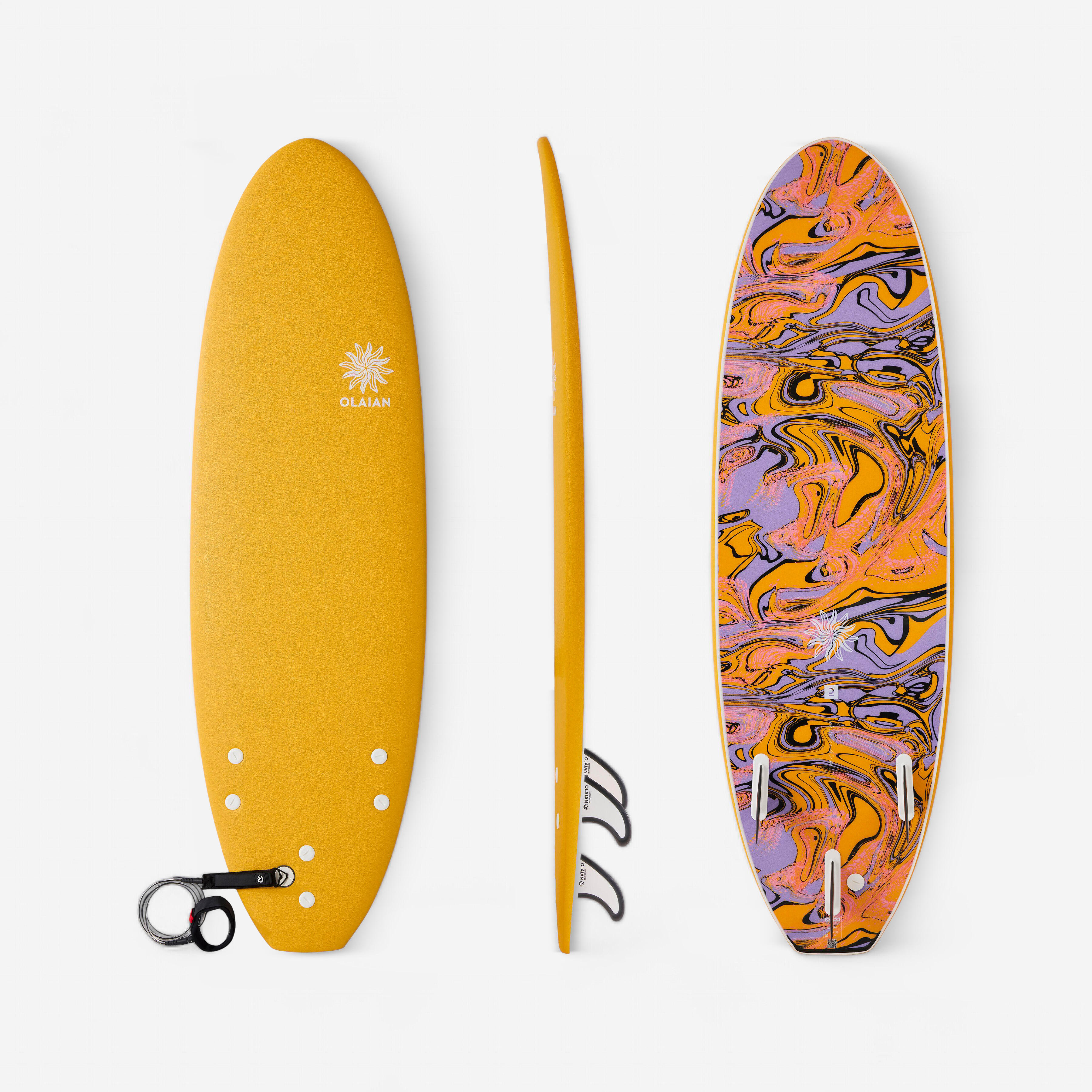 Foam Surfboard 6' - 500 yellow