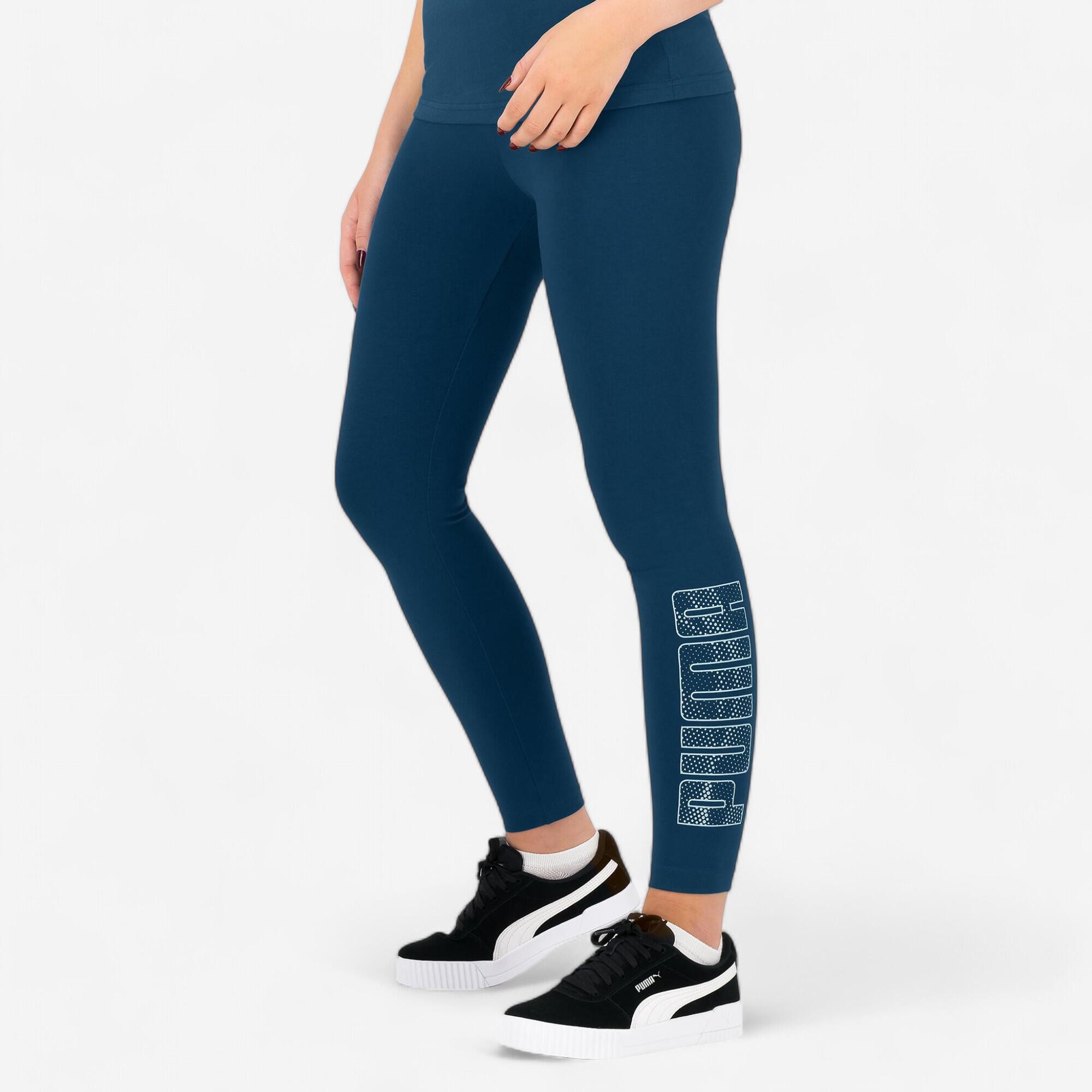Women's Long Fitness Leggings - Blue