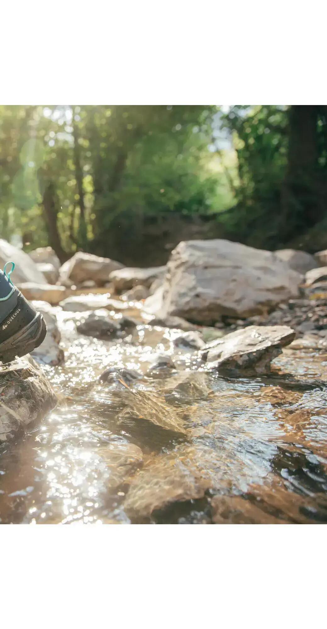 Chidren's waterproof walking shoes - MH120 MID Turquoise - size 3-5