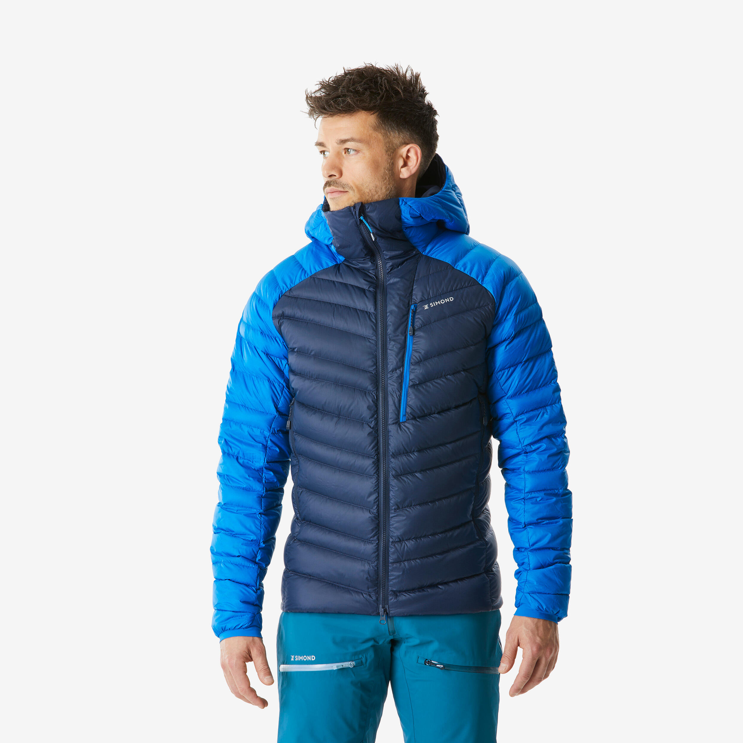 Men's mountaineering down jacket Navy blue - Electric Blue
