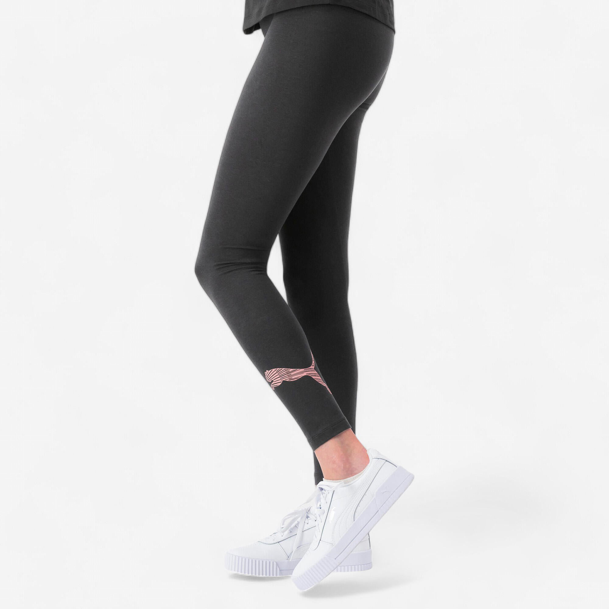 Women's Fitness High-Waisted Long Leggings - Black