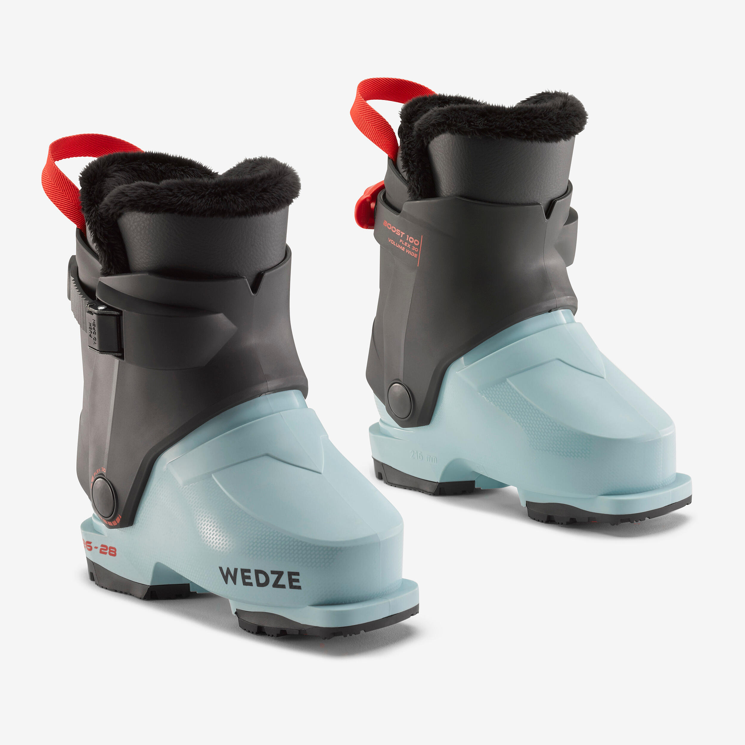 Kids’ Ski Boots with Adjustable Sizes 100 - Blue