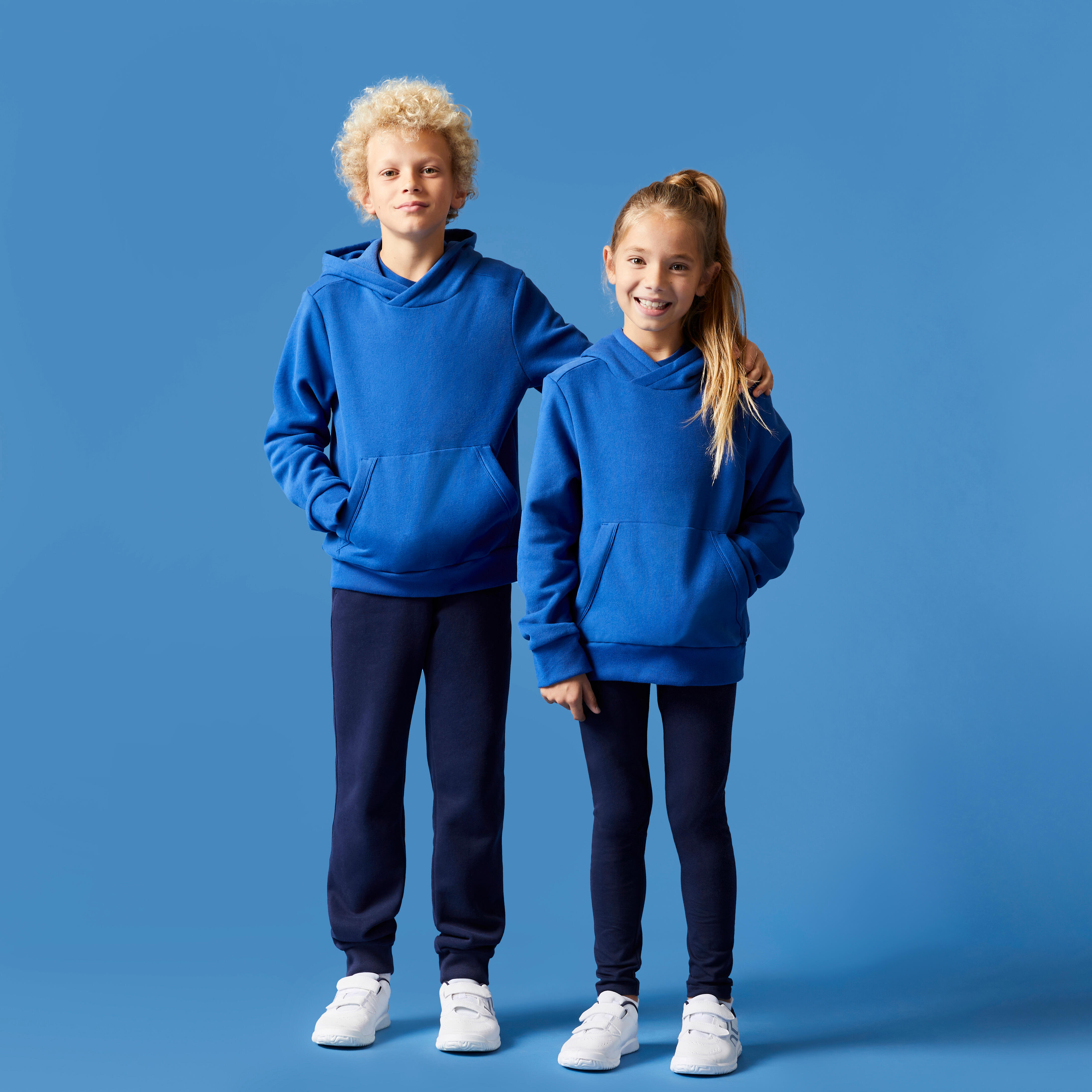 Kids' Cotton Hooded Sweatshirt - Blue