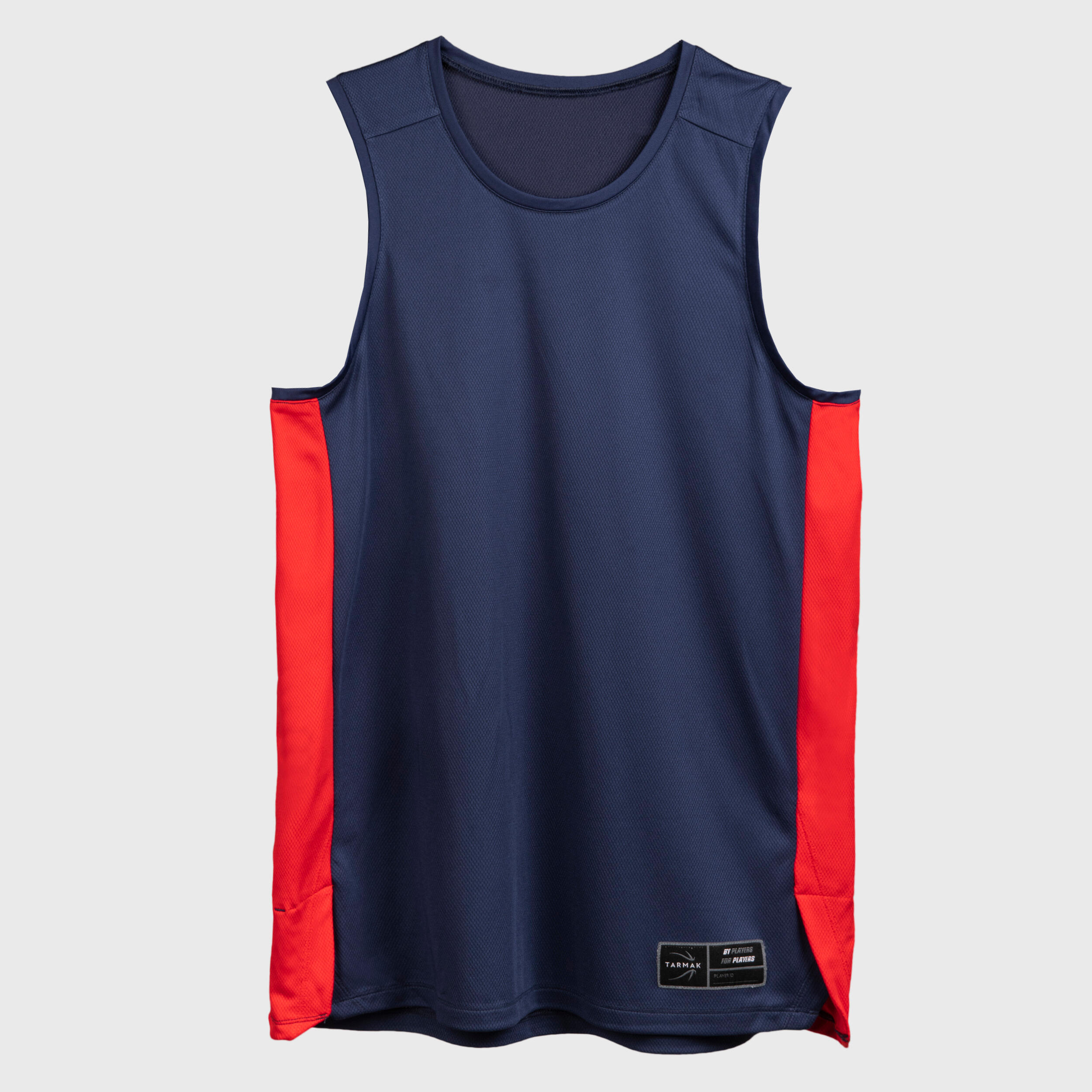Men's Sleeveless Basketball Jersey T500 - Dark Blue/Red