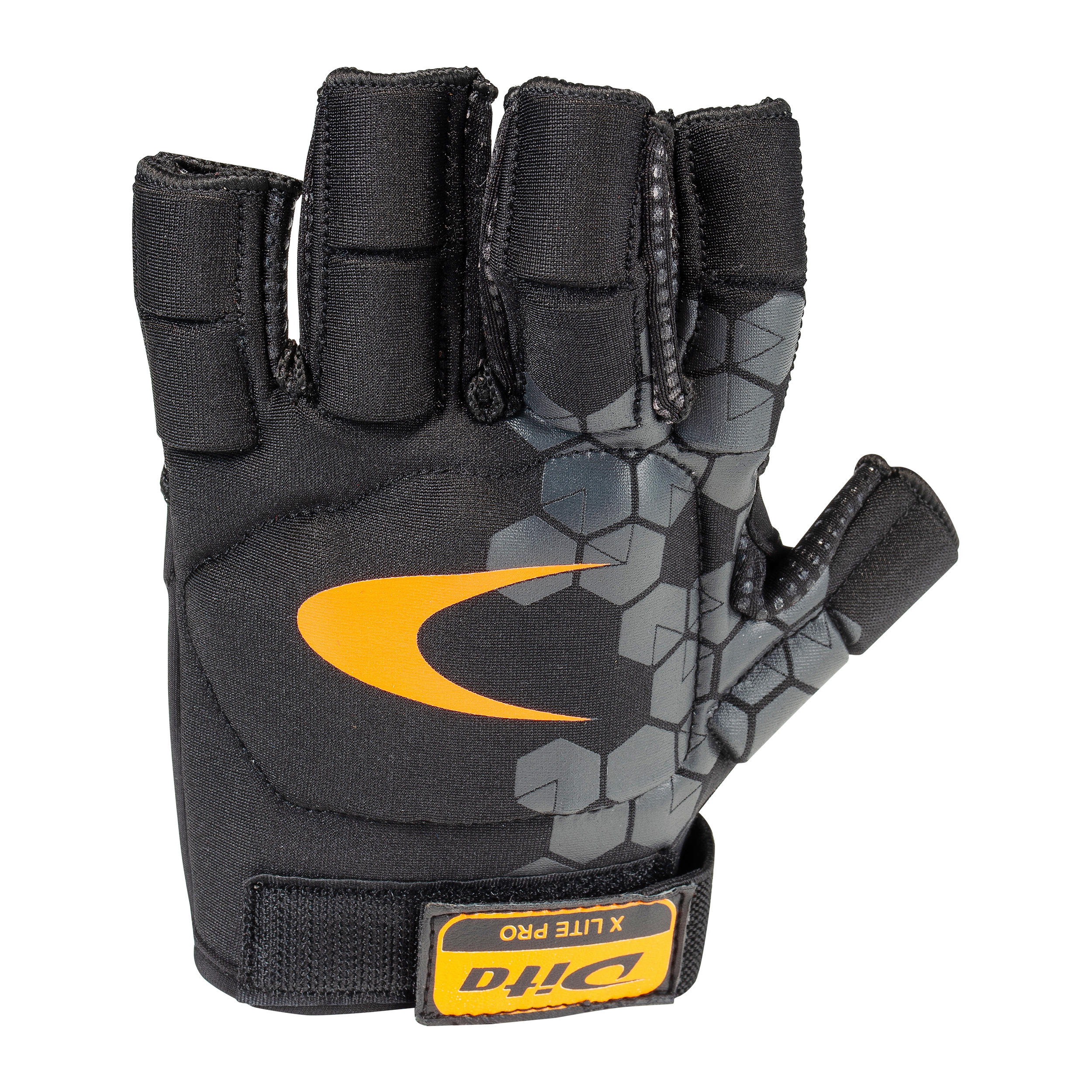 Kids'/Adult Moderate-Intensity 2 Knuckle Hockey Gloves Xlite Pro - Black/Orange