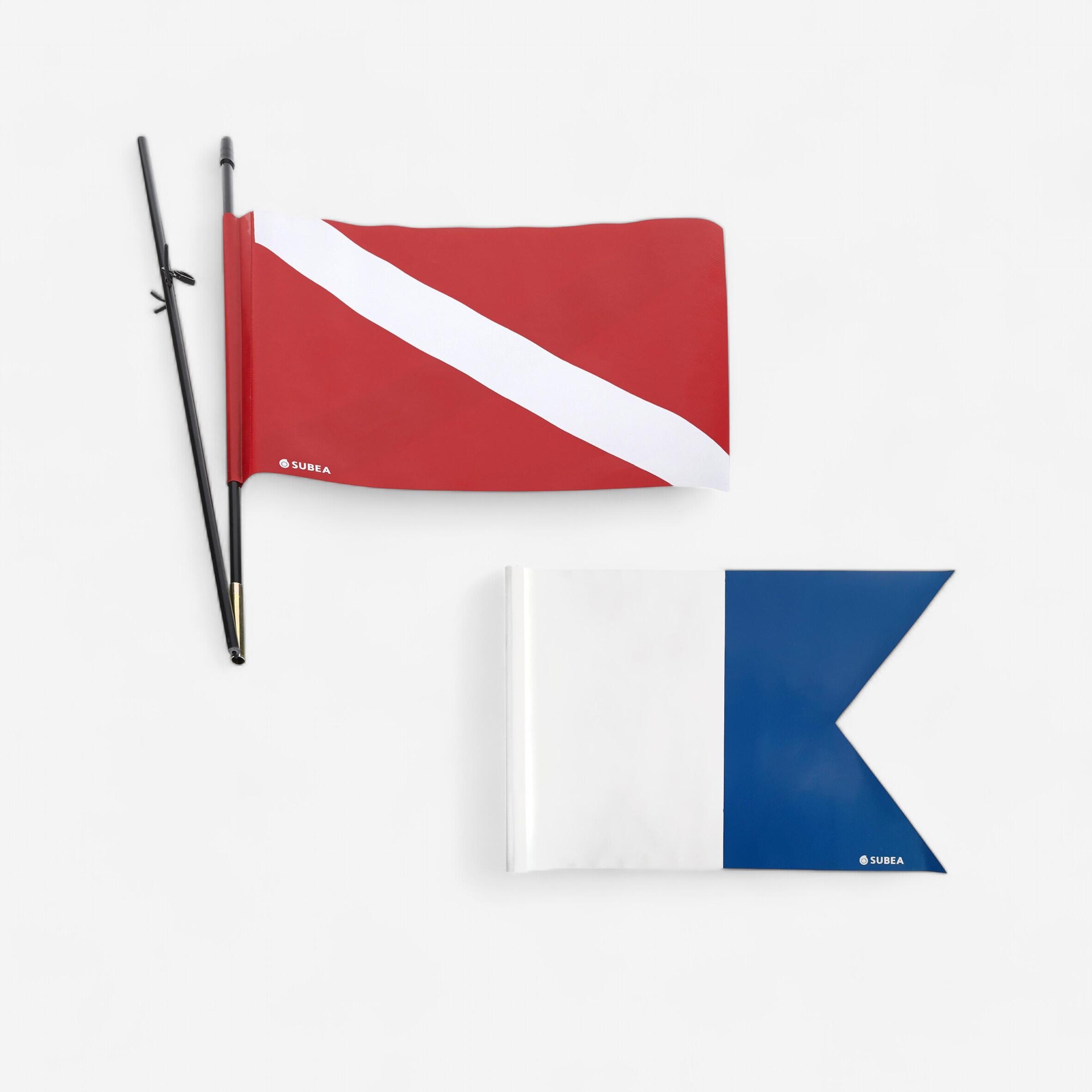 Pole + Dive Flag for Subea Spearfishing SMB Backpack or Float Board