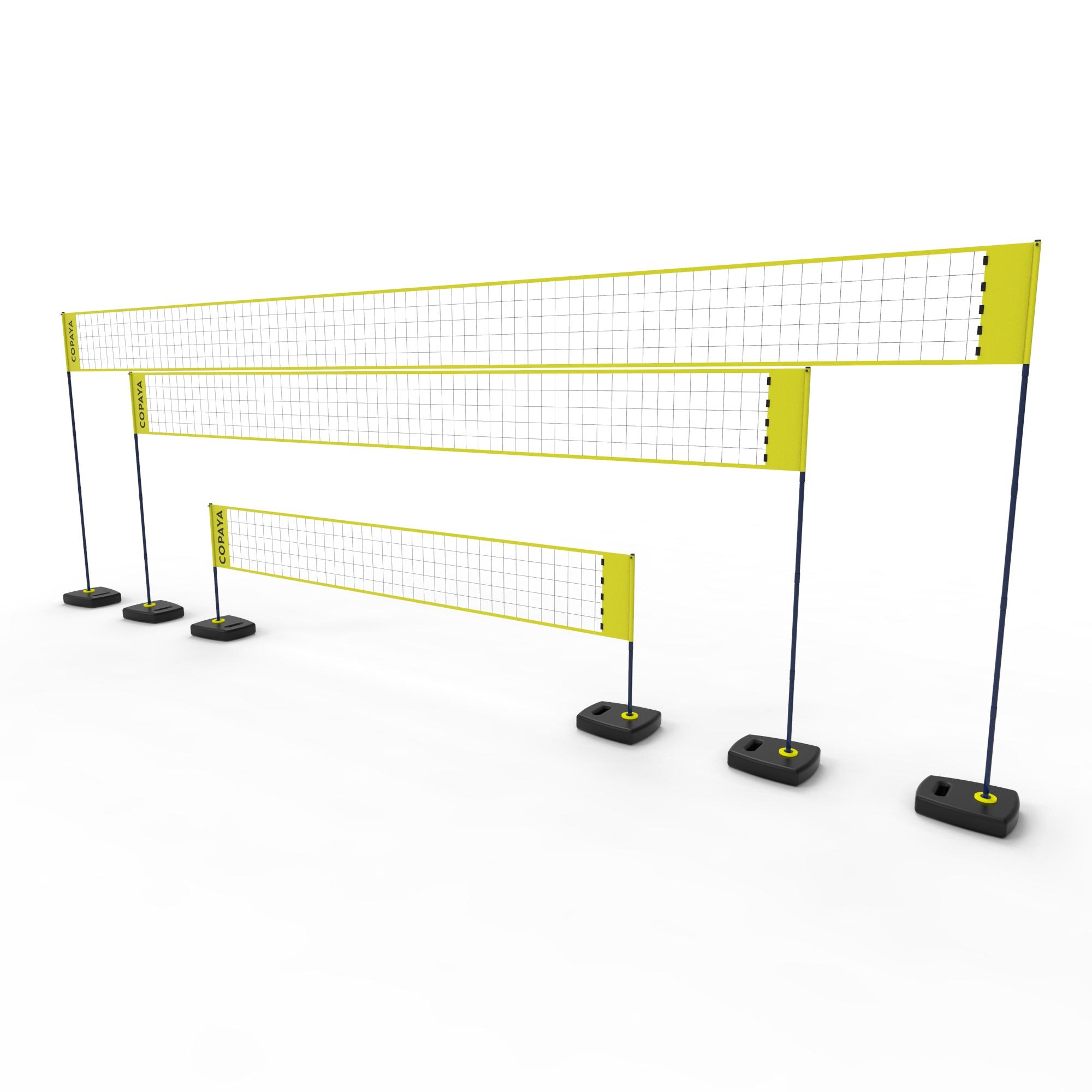 Adjustable Beach Volleyball Set (Net and Posts) BV500 - Yellow