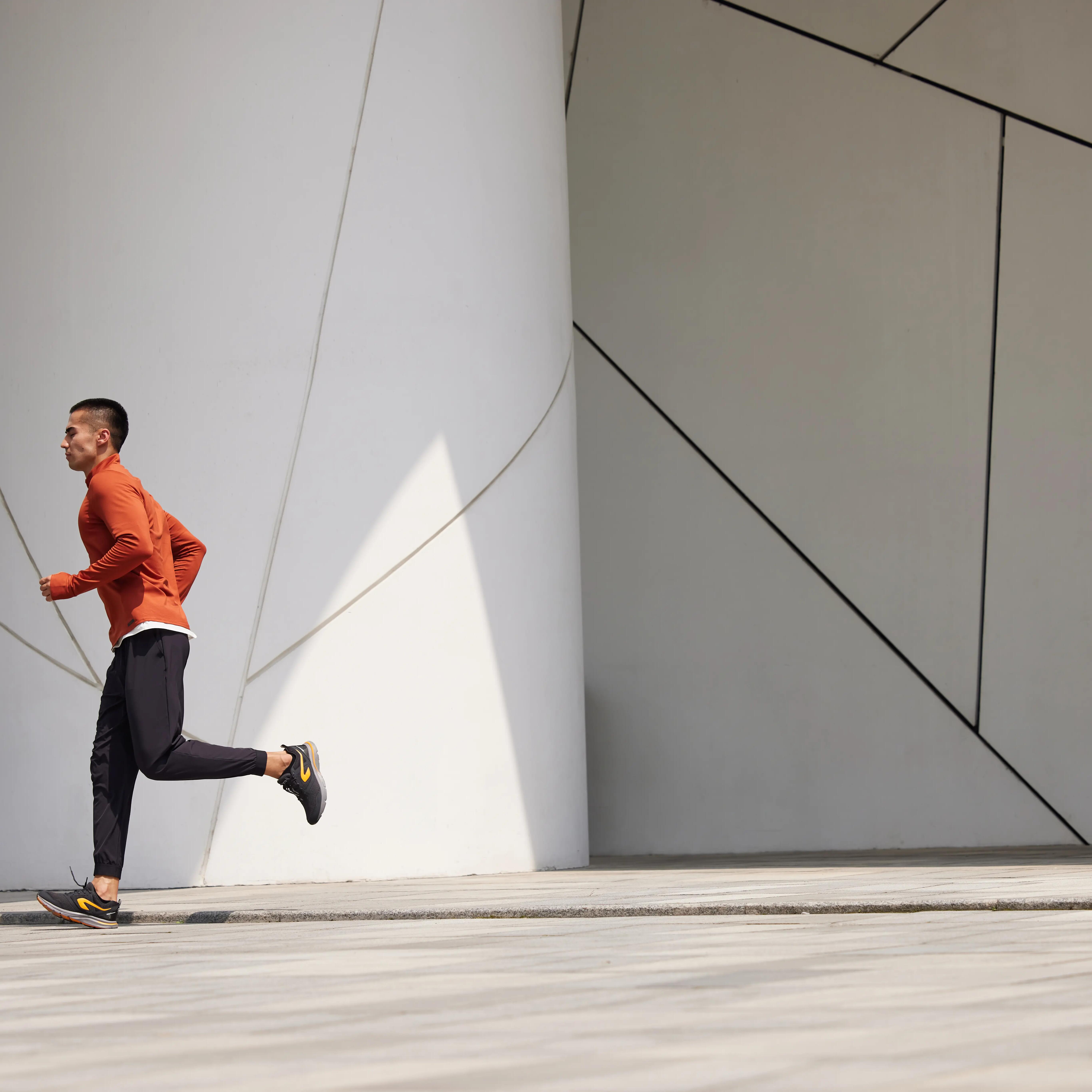 Running Long-Sleeved T-Shirt Run Warm - orange