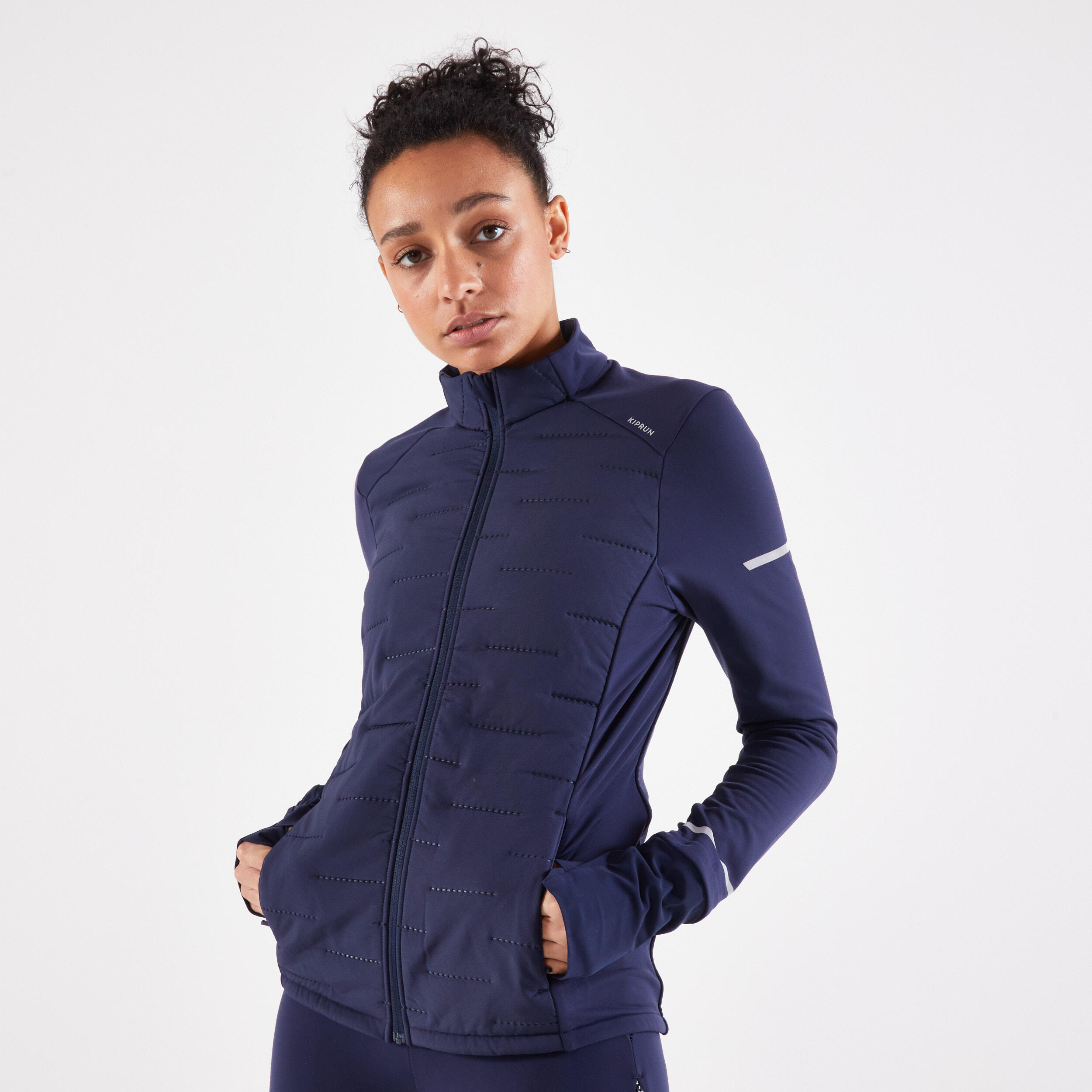 WOMEN'S KIPRUN WARM JACKET - BLUE
