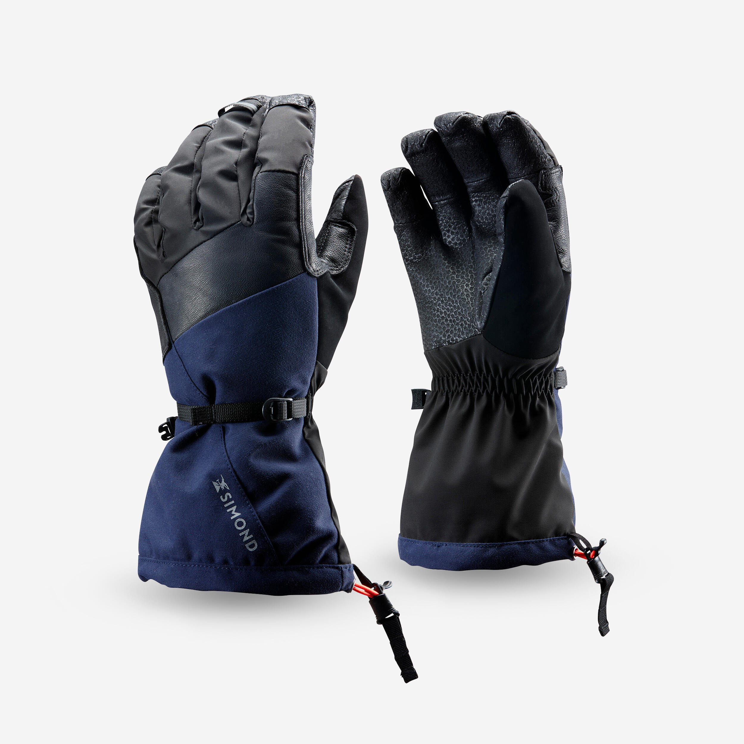 2-in-1 waterproof mountaineering gloves  black