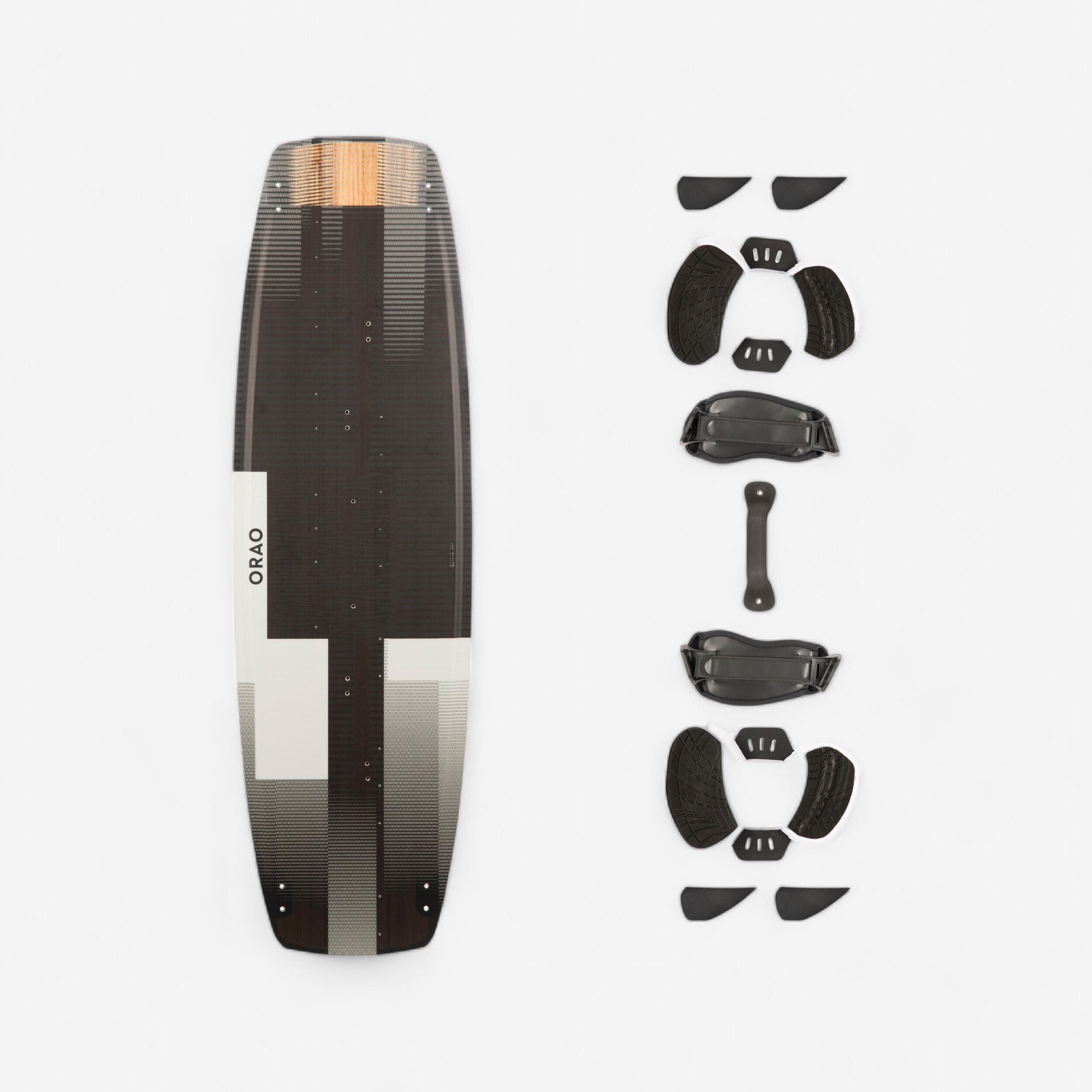 Twintip carbon kitesurf board 138 x 41 cm (pads and straps included) - TT500