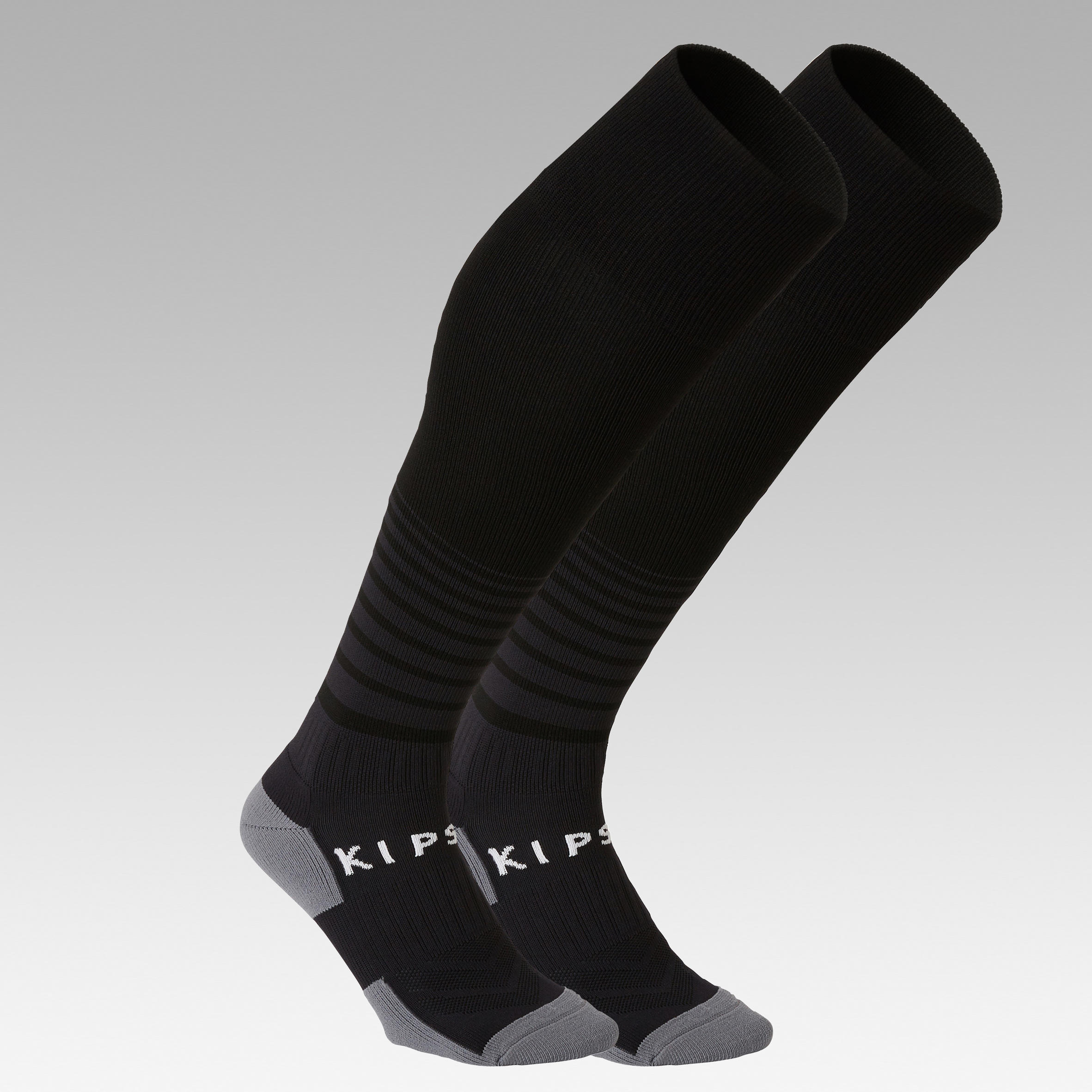 Kids' breathable football socks  black