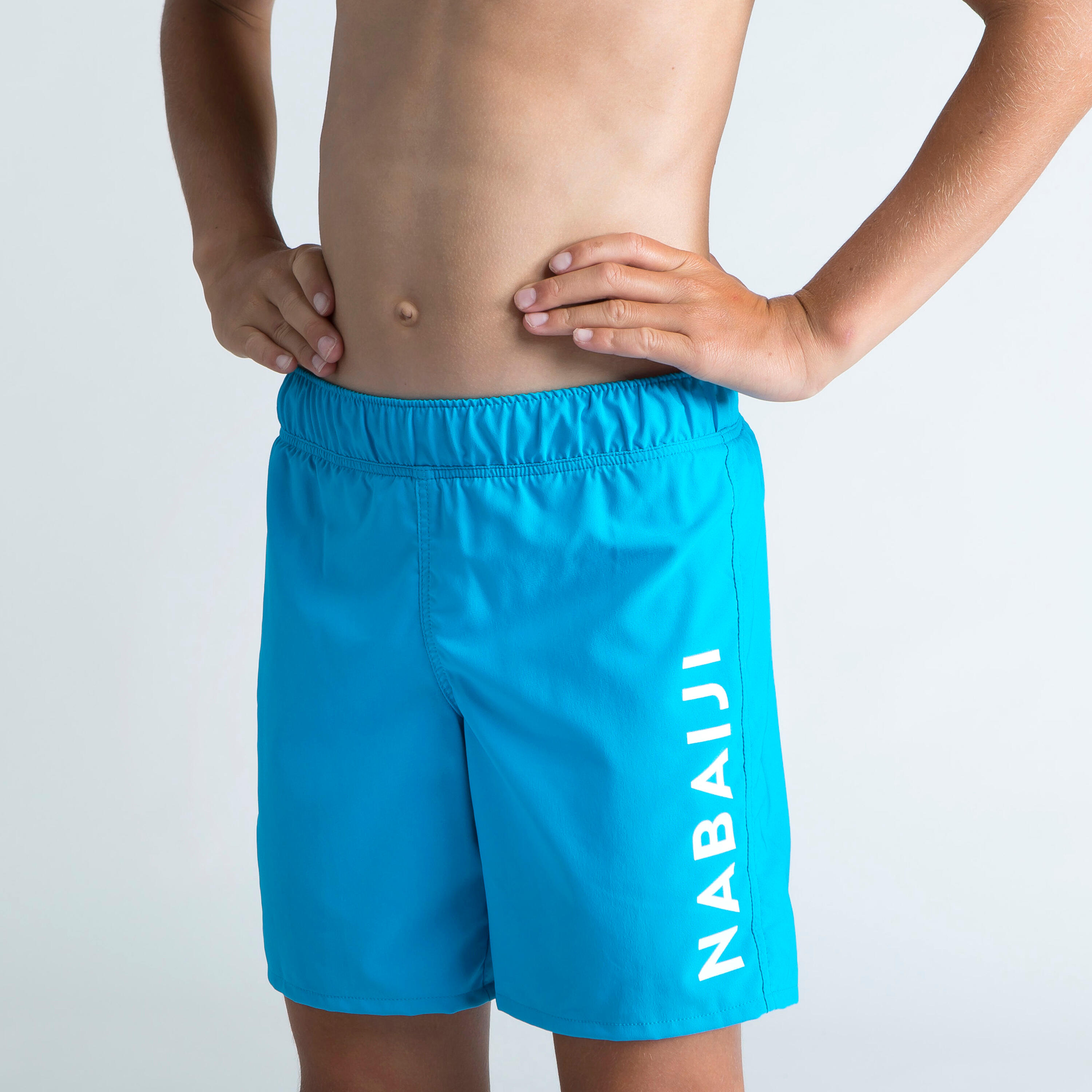 Boys' swimming swim shorts 100 basic - blue