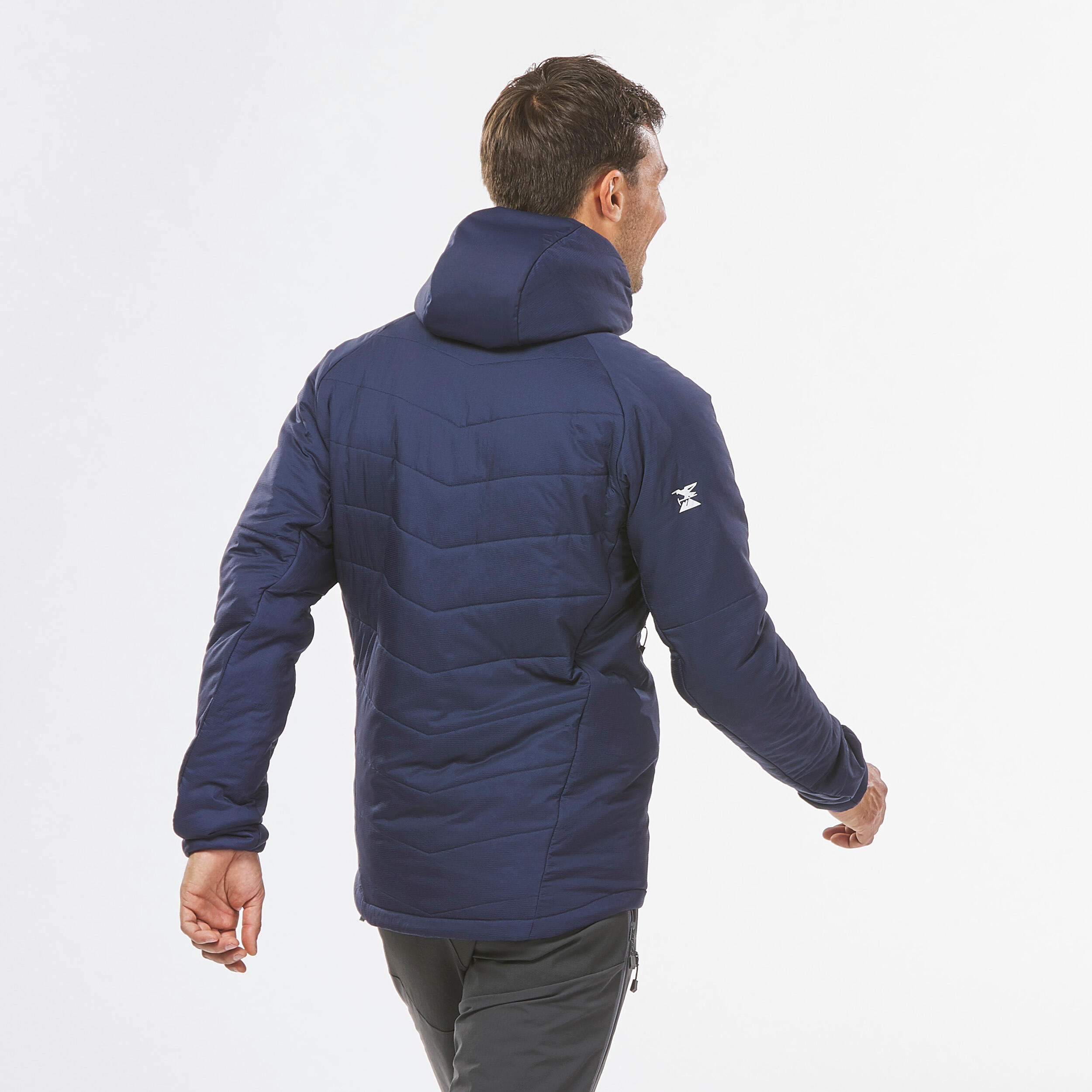 Men’s compressible padded mountaineering jacket  navy